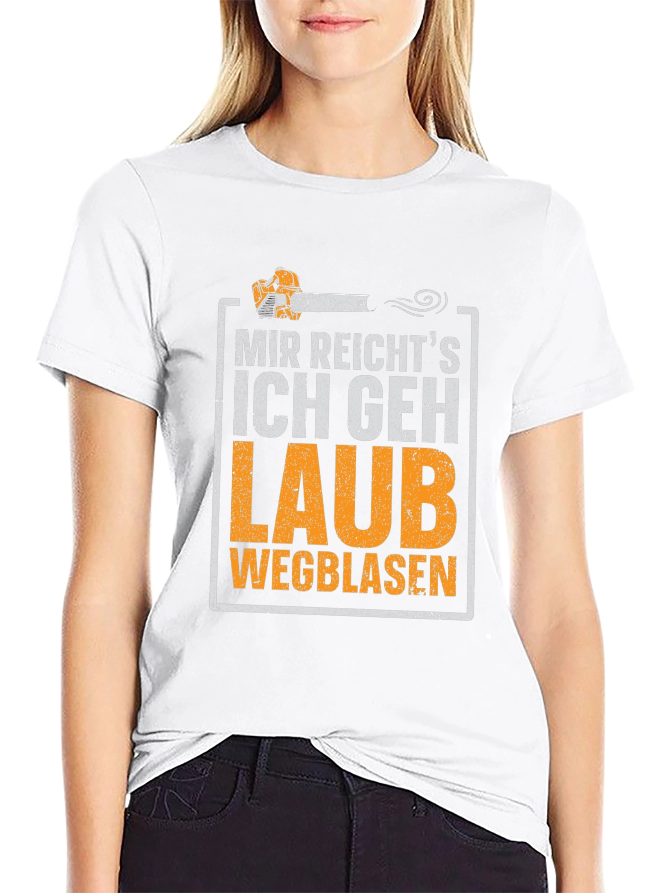 Funny German Leaf Blower T-Shirt - "Mir Reicht's Ich Geh Laub" - 9