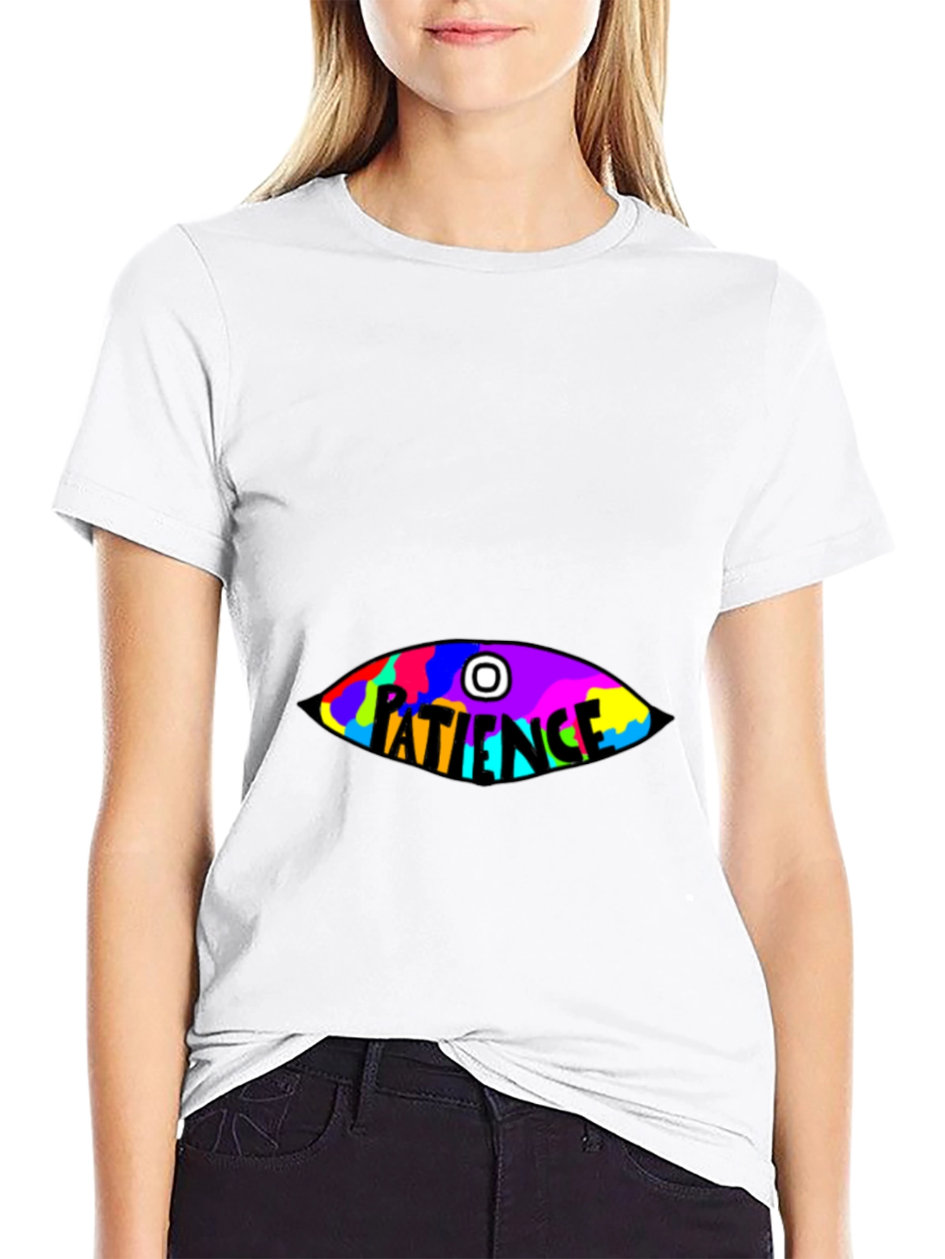 Black Patience Graphic Tee - Eye-Catching Design view 9
