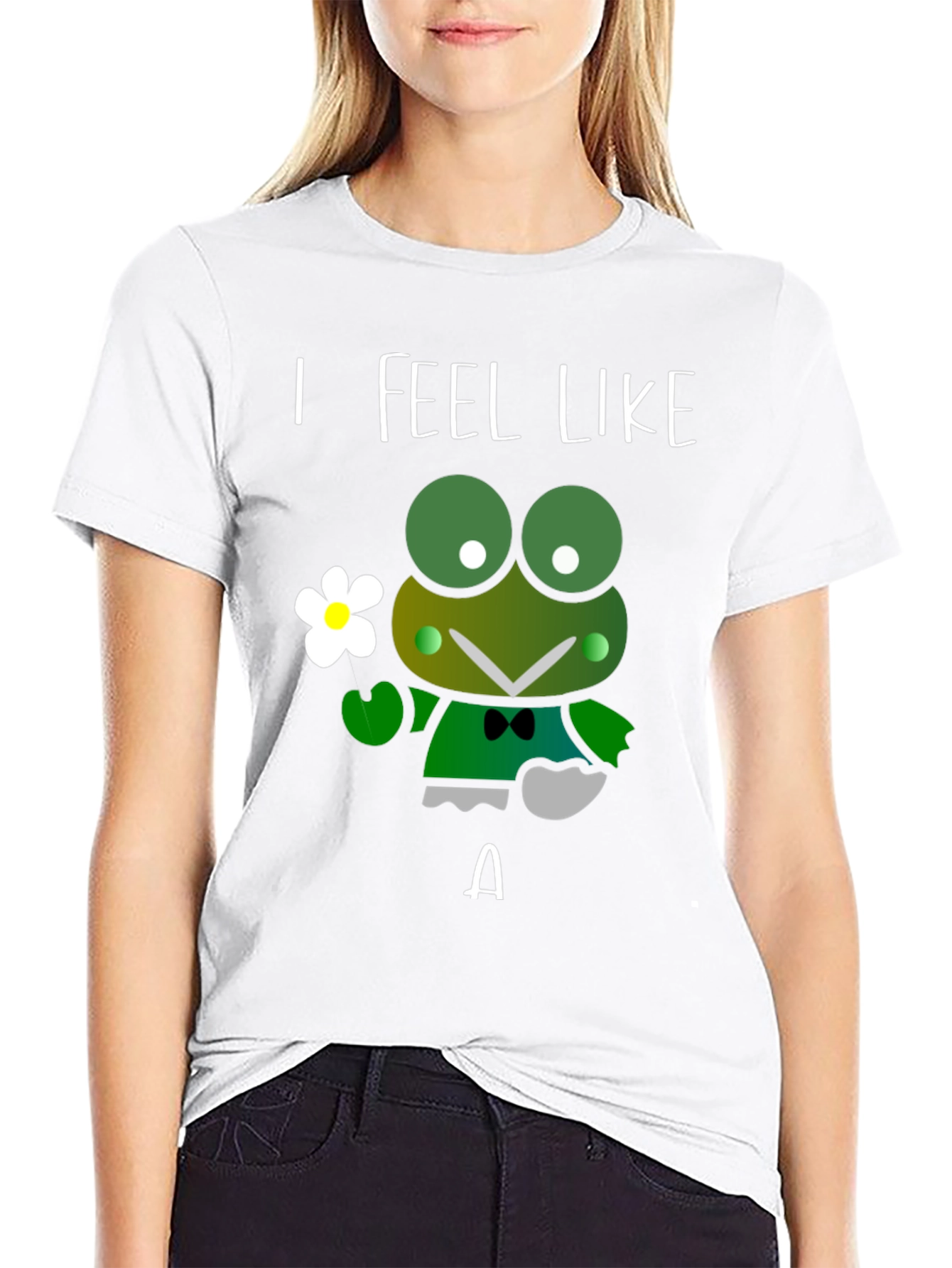Black I Feel Like A Frog T-Shirt view 9