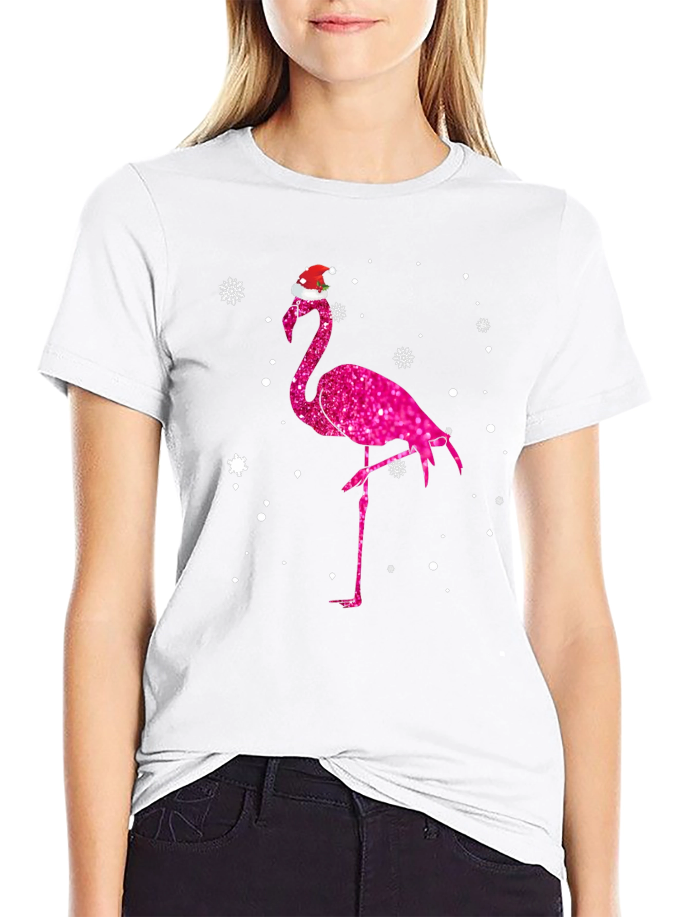 Christmas Flamingo Tee - Festive Holiday Style - 9