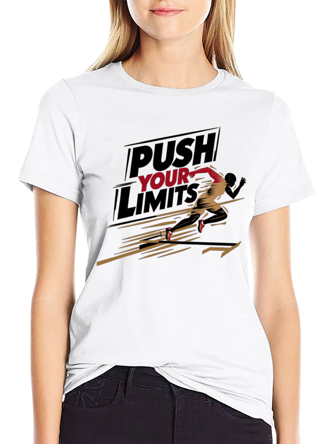 Black Push Your Limits Graphic Tee - Motivation view 9