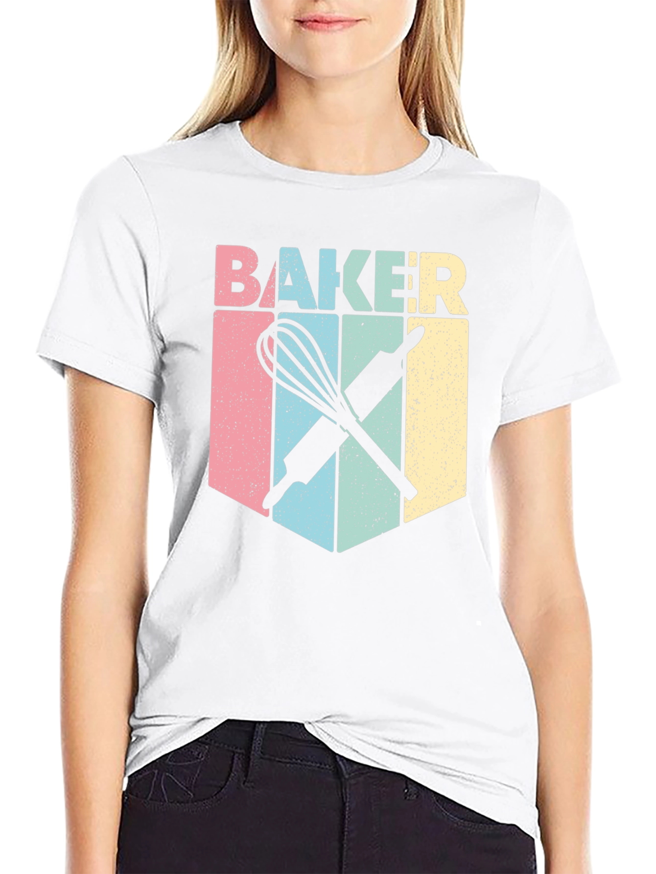 Black Baker T-Shirt - Retro Baking Design Tee view 9