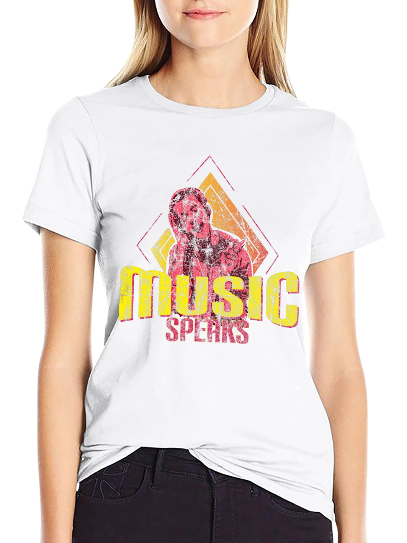 Black Music Speaks Graphic T-Shirt view 9