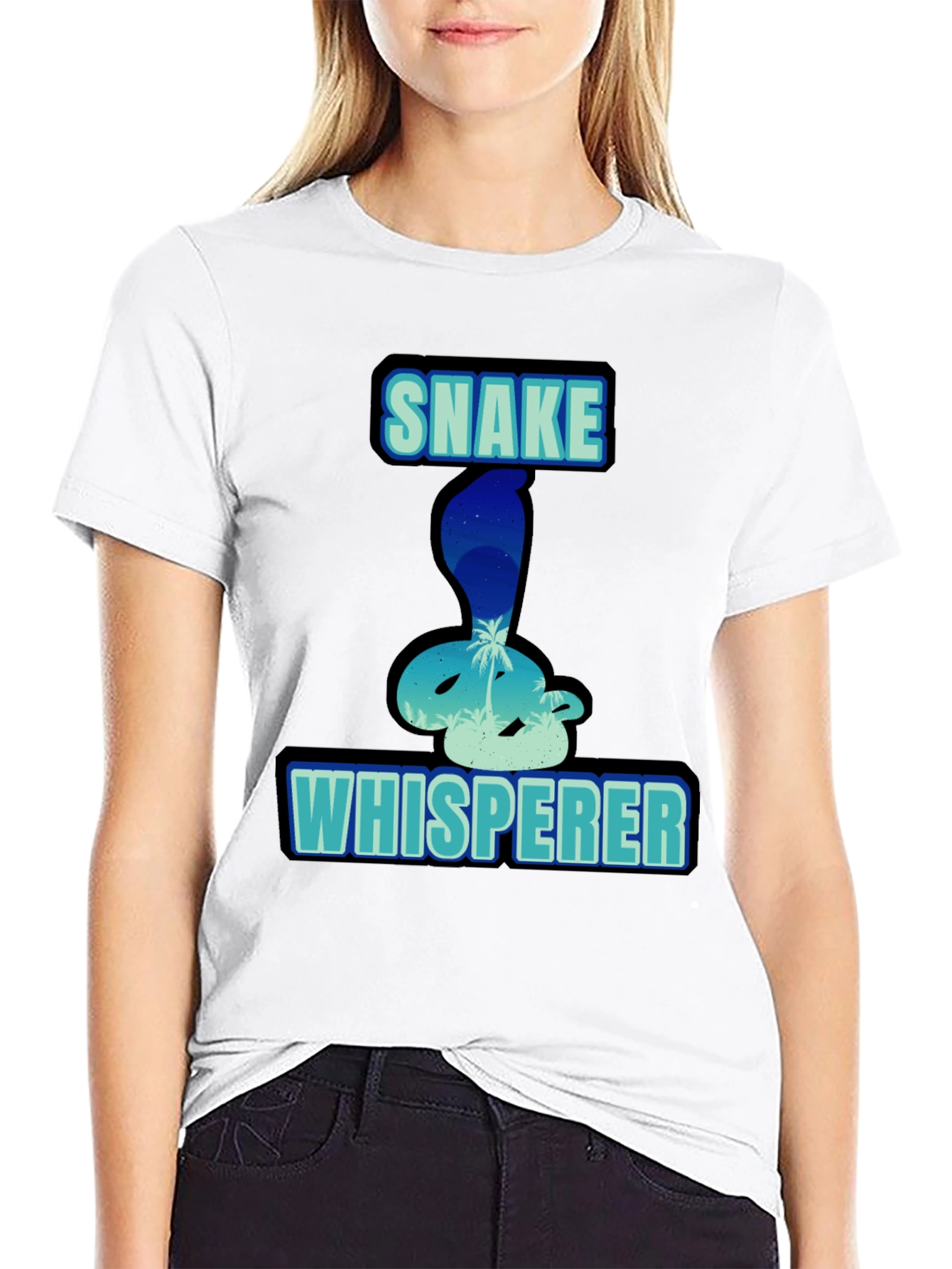 Black Snake Whisperer Graphic T-Shirt view 9