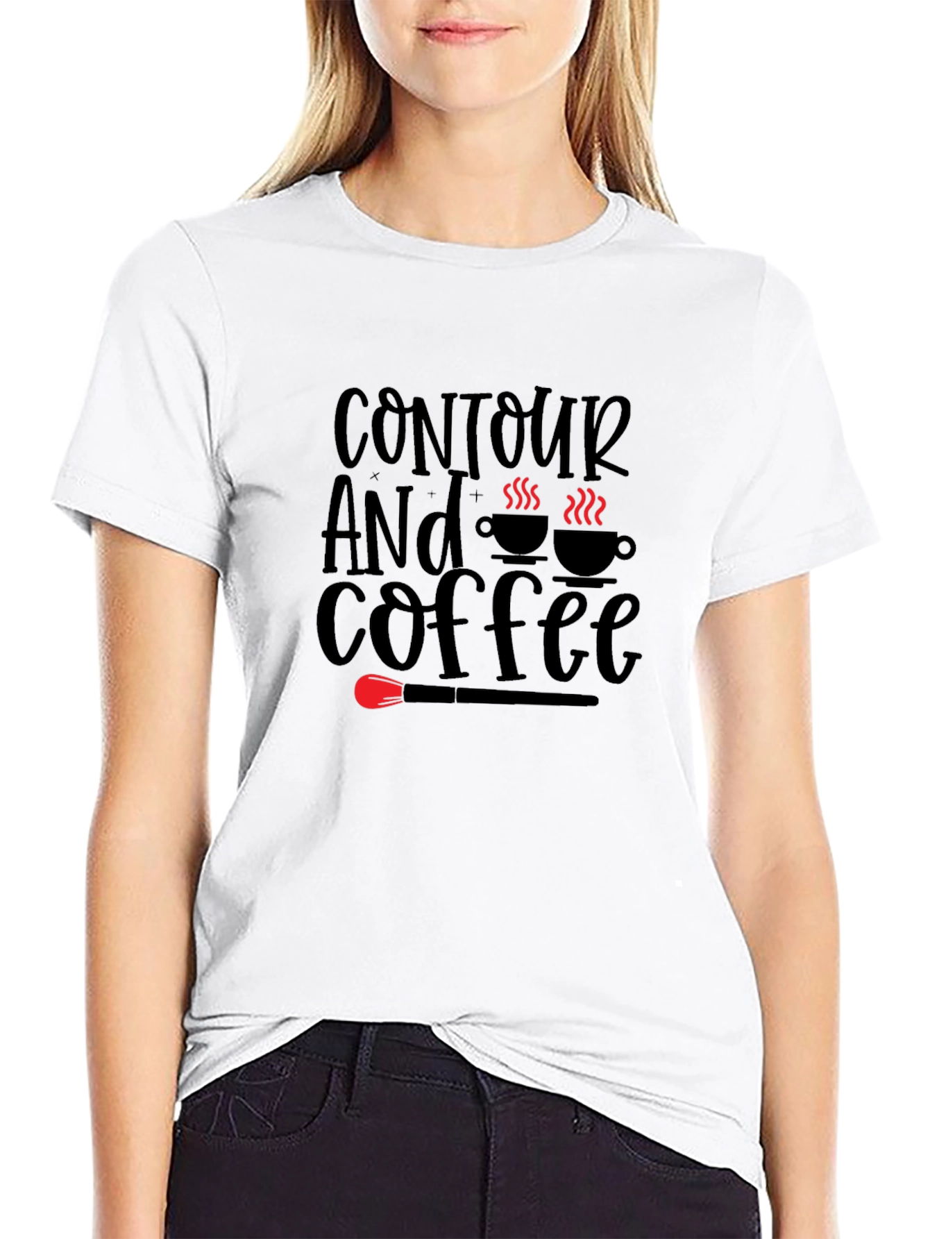Black Contour and Coffee T-Shirt view 9