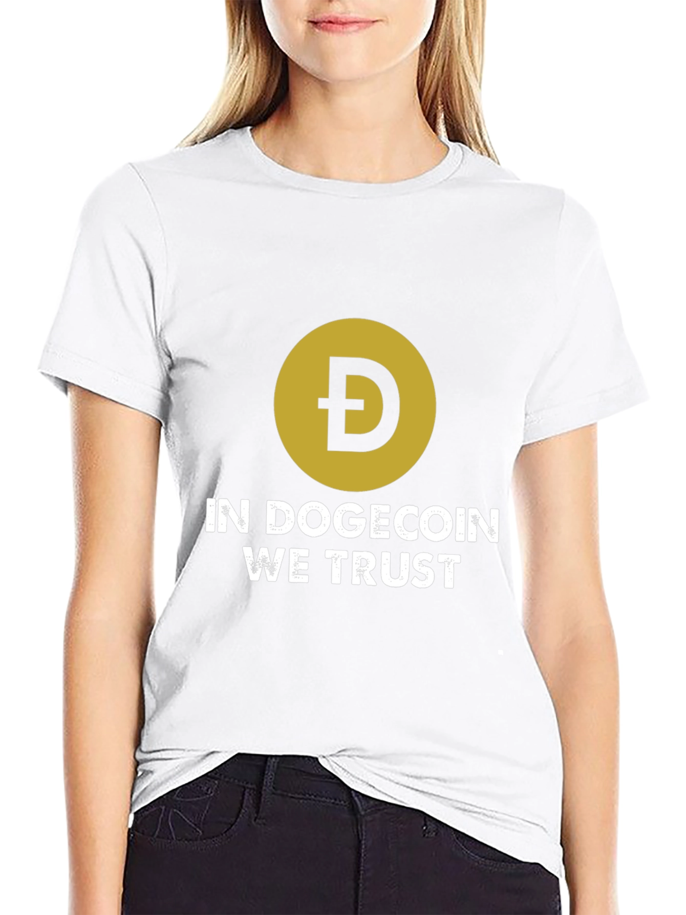 Black In Dogecoin We Trust Black T-Shirt view 9