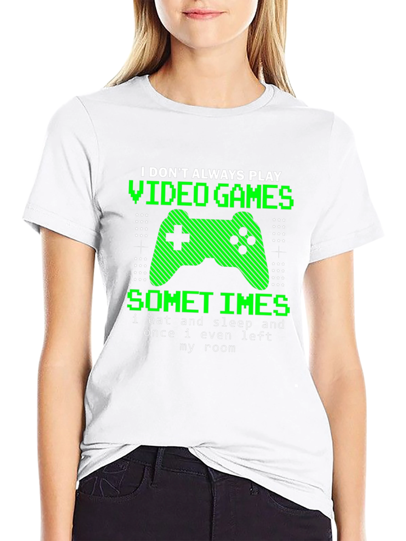 Black Gamer T-Shirt - I Don't Always Play Video Games view 9