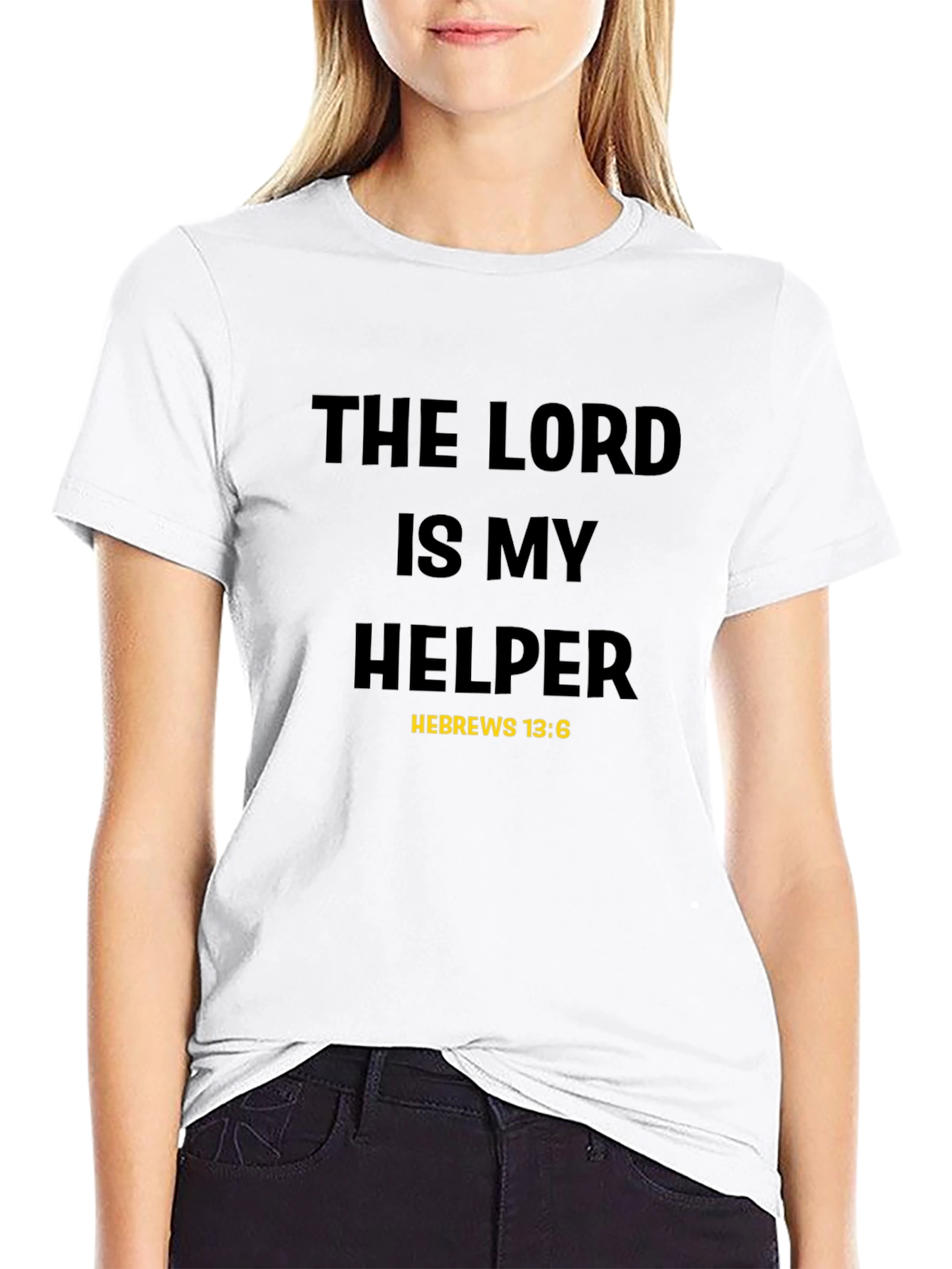 Black The Lord is My Helper T-Shirt view 9