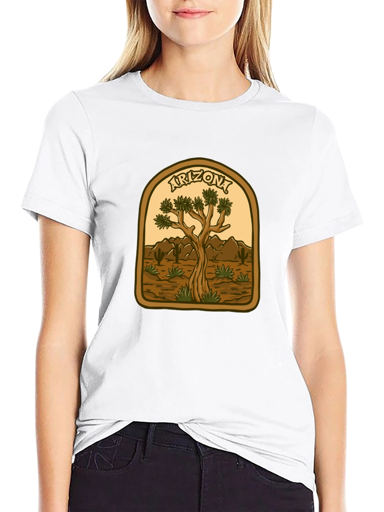 Black Arizona Desert Graphic T-Shirt view 9