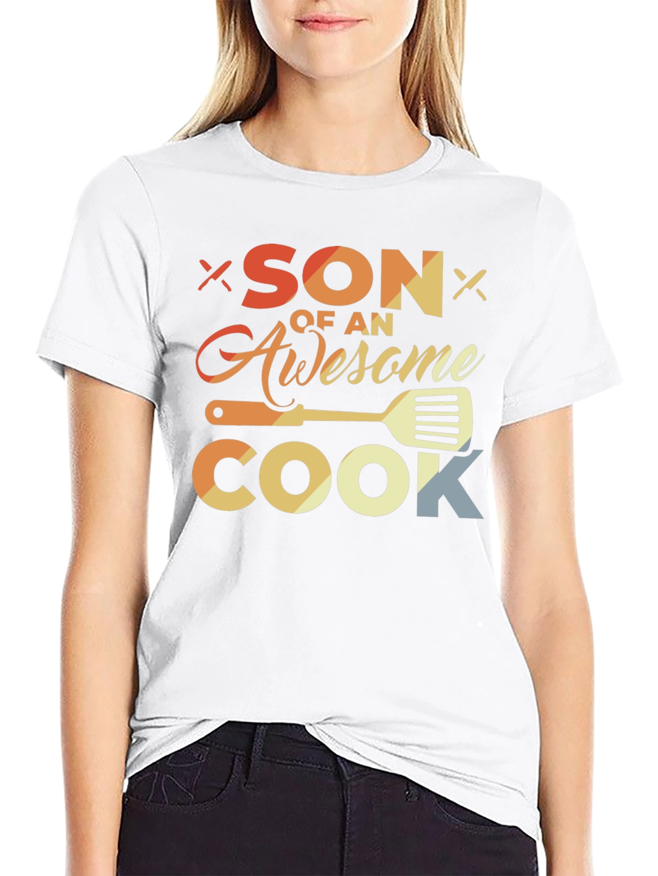 Black Son of an Awesome Cook Black T-Shirt view 9