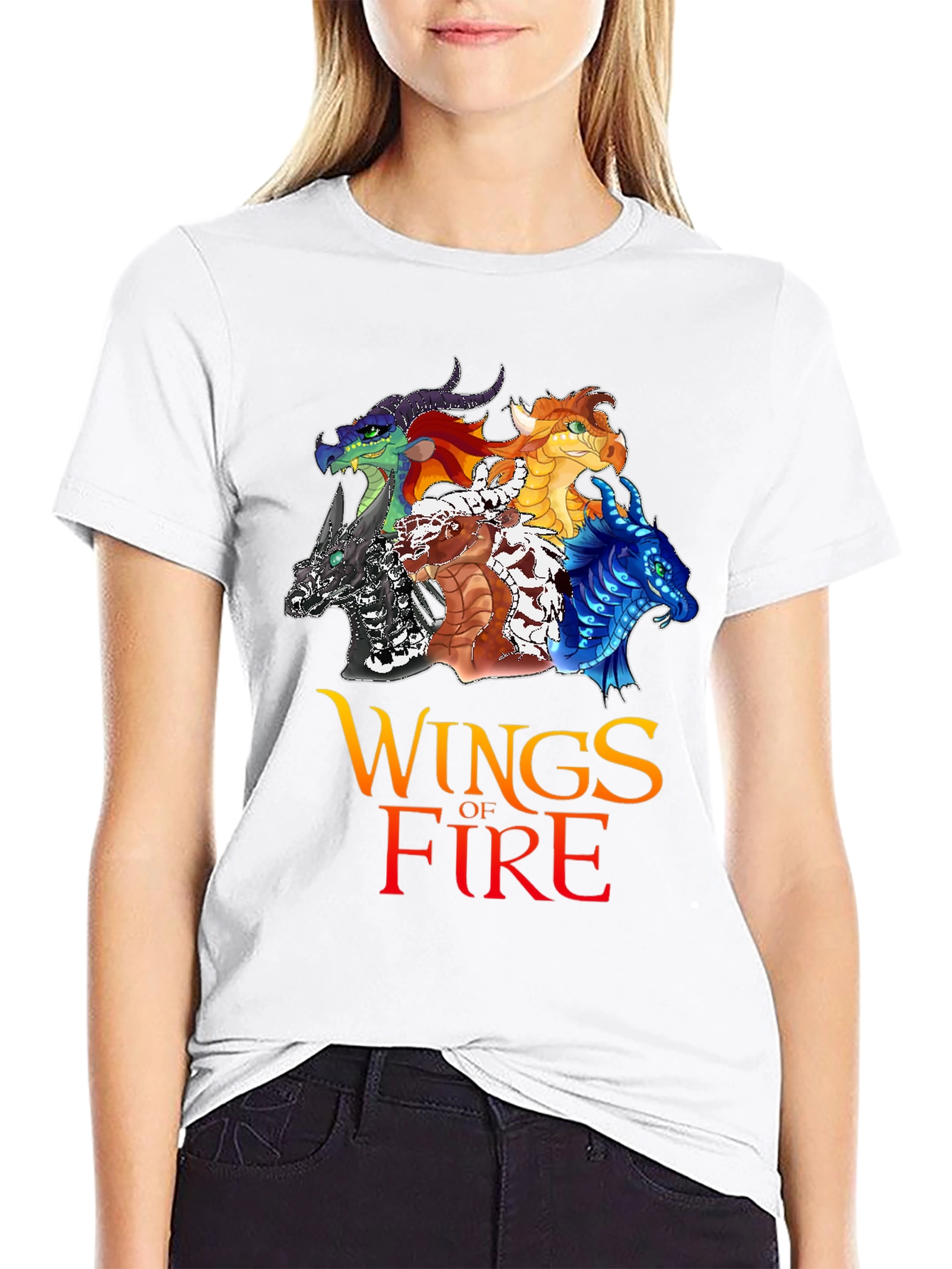 Black Wings of Fire Graphic T-Shirt view 9