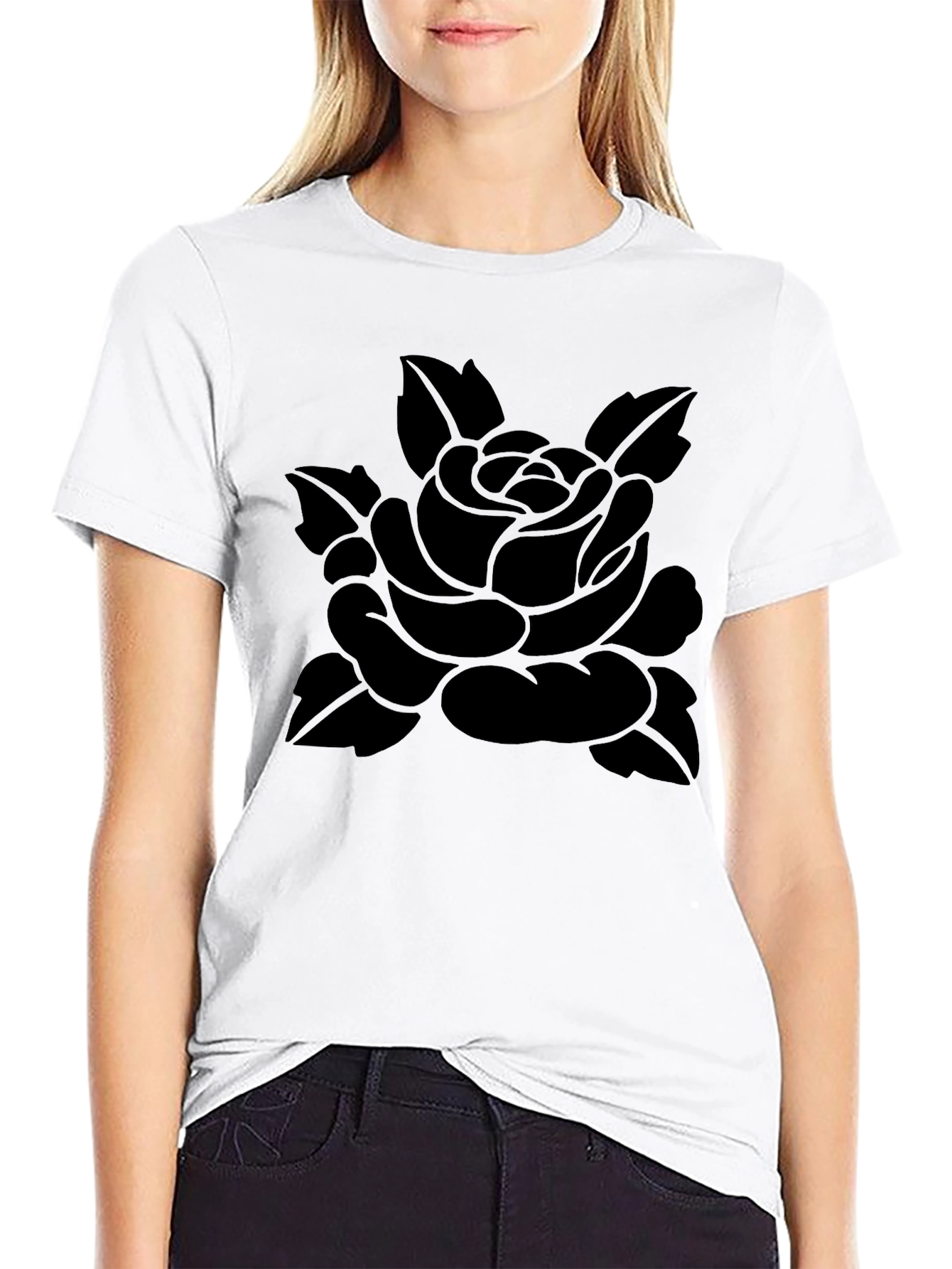 Black Black Rose Graphic Tee - Stylish Menswear view 9