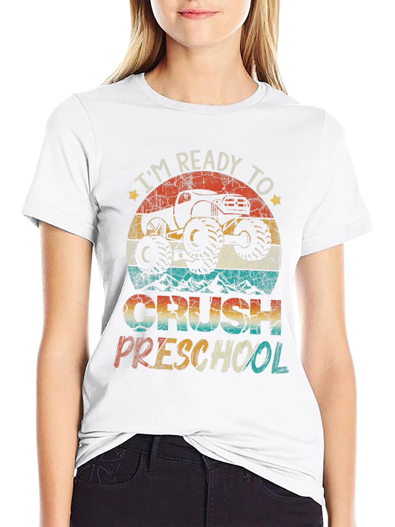 Black Ready to Crush Preschool Monster Truck Tee view 9