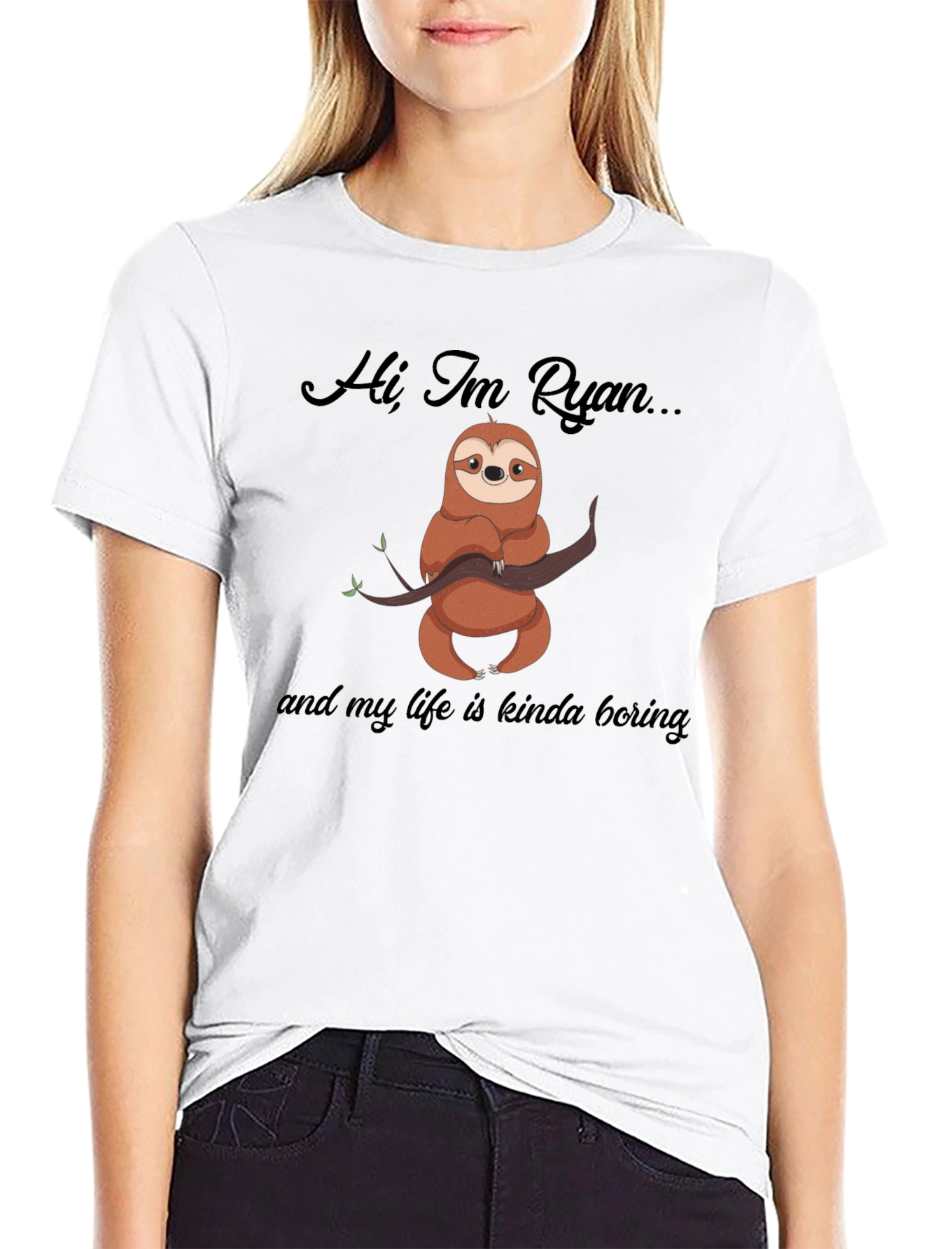 Funny Sloth T-Shirt - Hi, I'm Ryan... Boring Life - 9