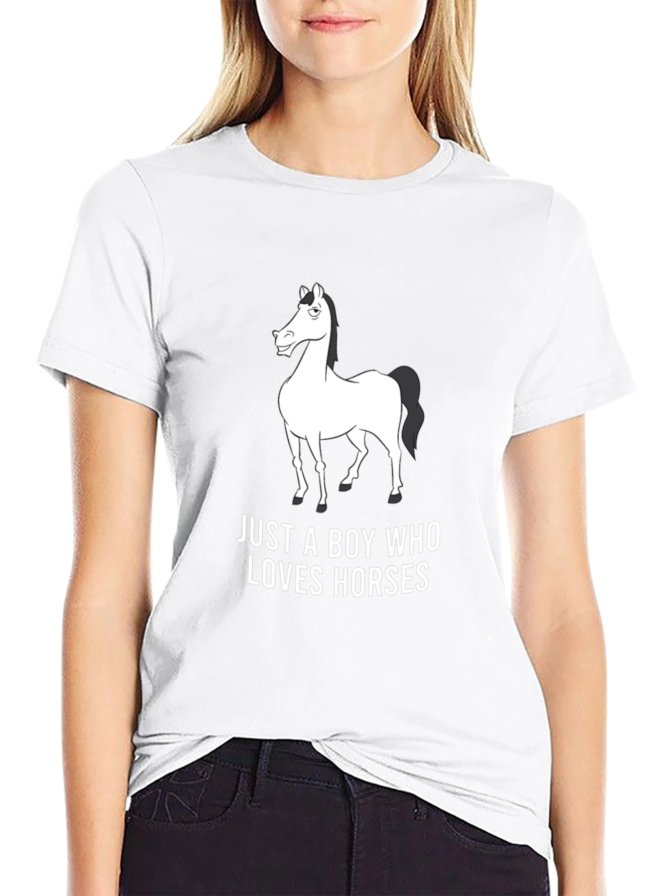 Black Horse Lover Graphic Tee - Black view 9