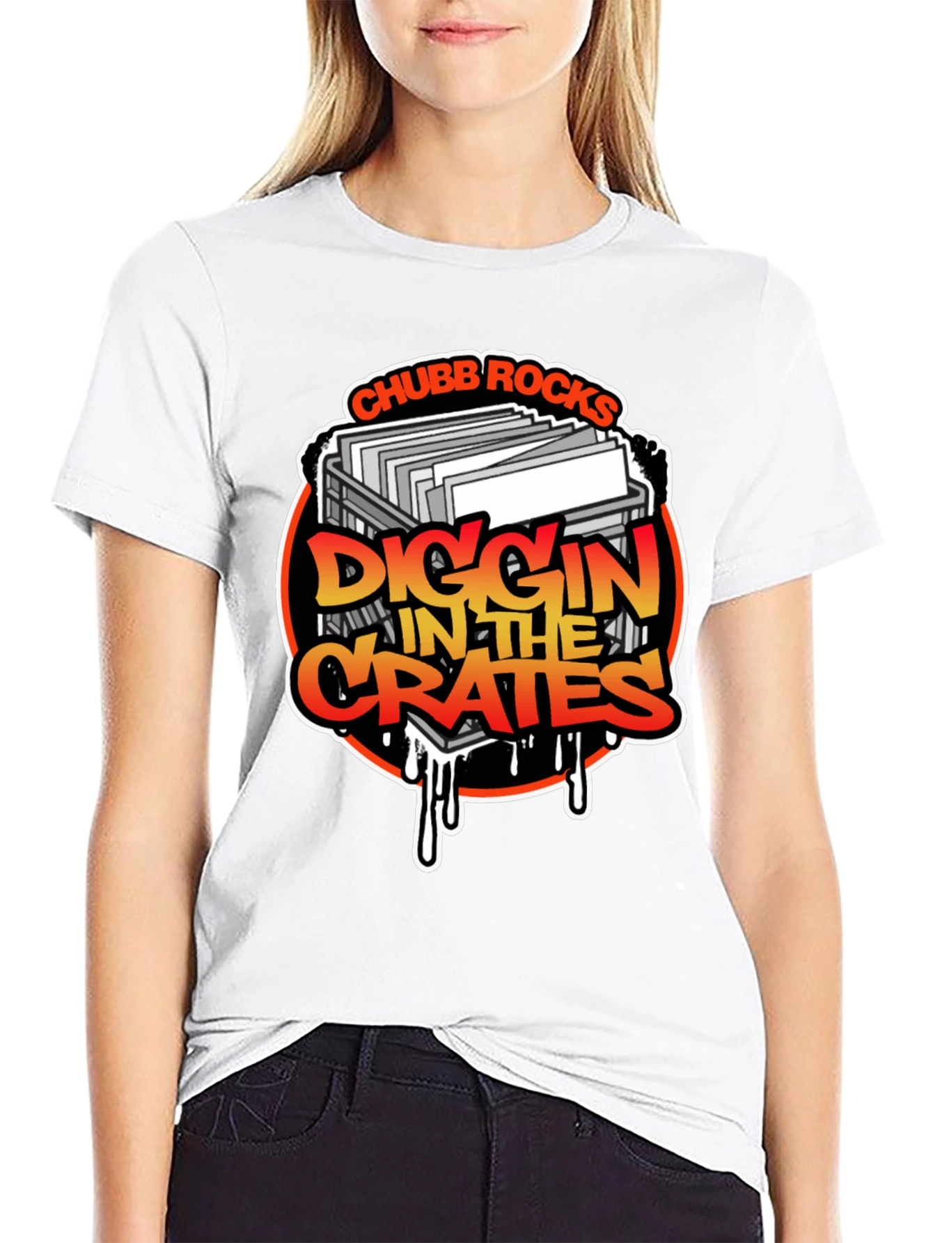 Black Chubb Rocks Diggin' In The Crates Black T-Shirt view 9