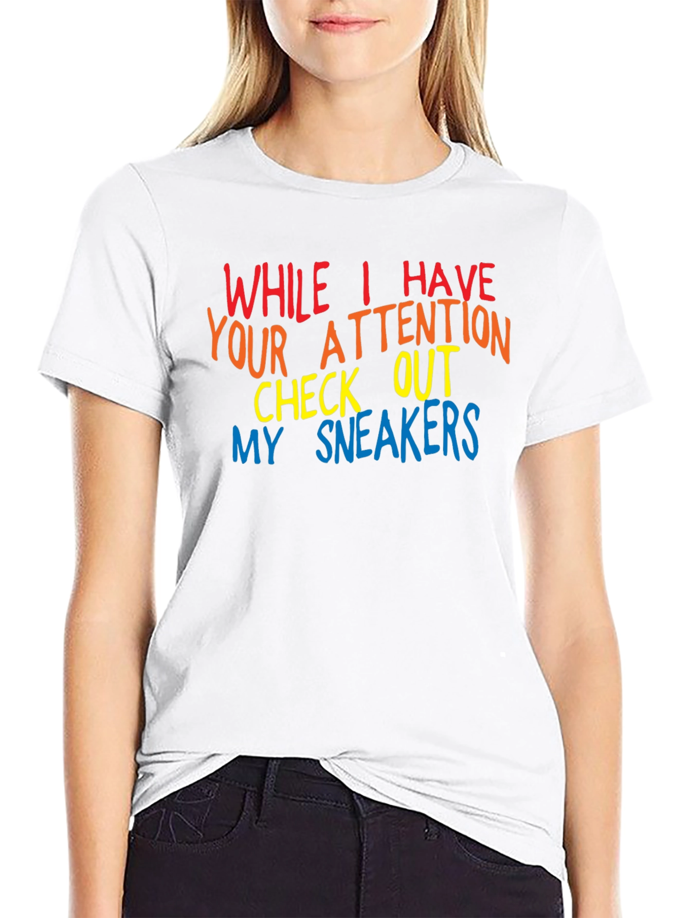 Black Attention Grabbing Sneaker Tee view 9