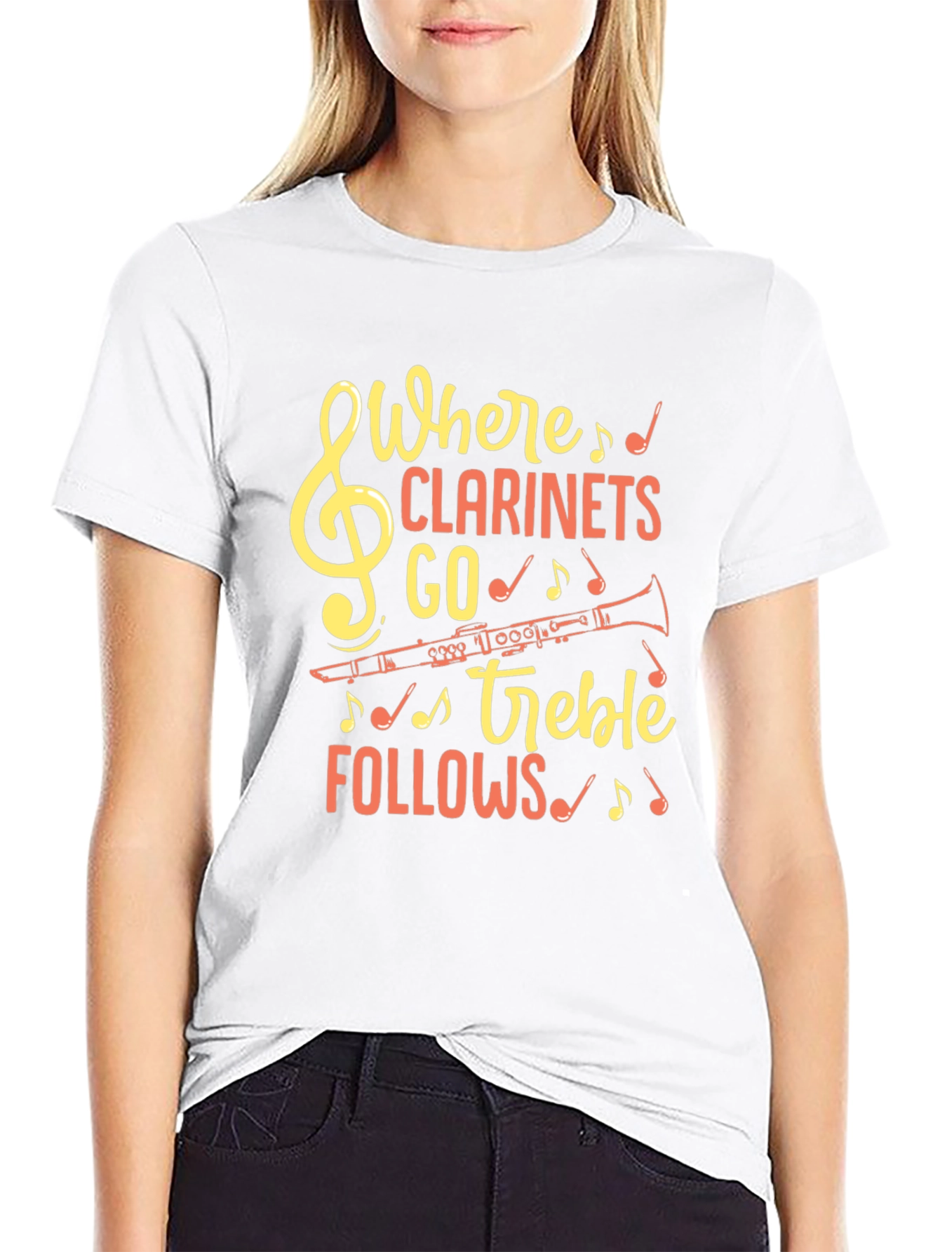 Black Where Clarinets Go Treble Follows T-Shirt view 9