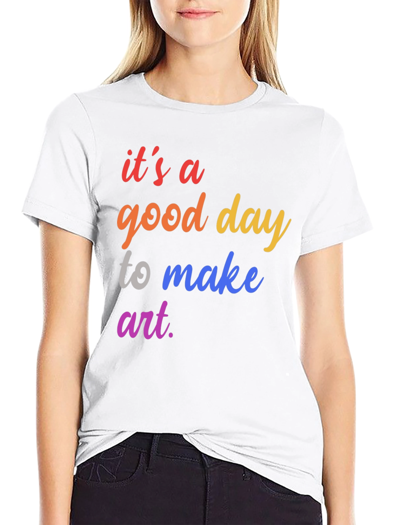 Black It's a Good Day To Make Art T-Shirt view 9