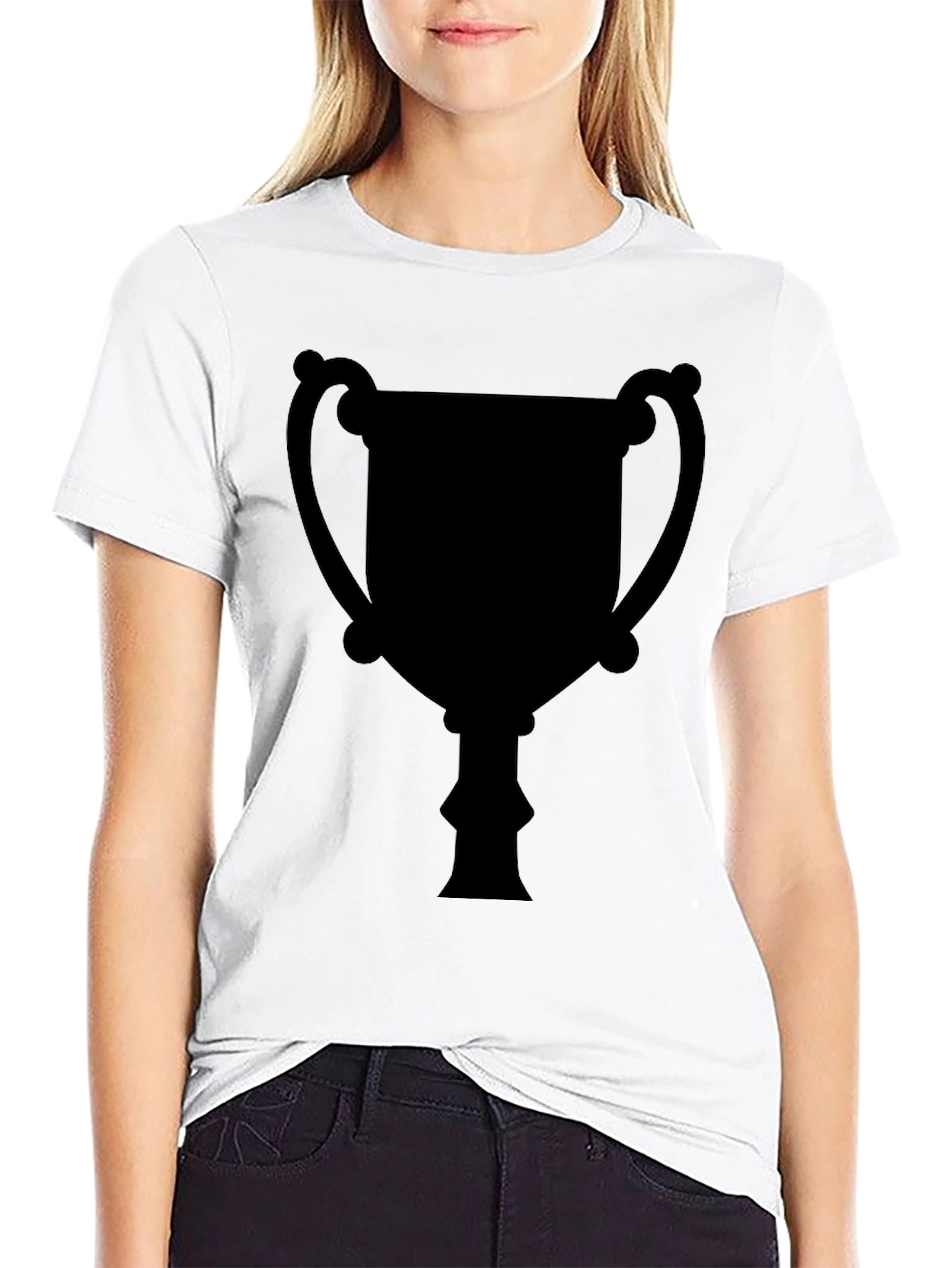 Black Men's Black Trophy Graphic Tee - Casual Style view 9