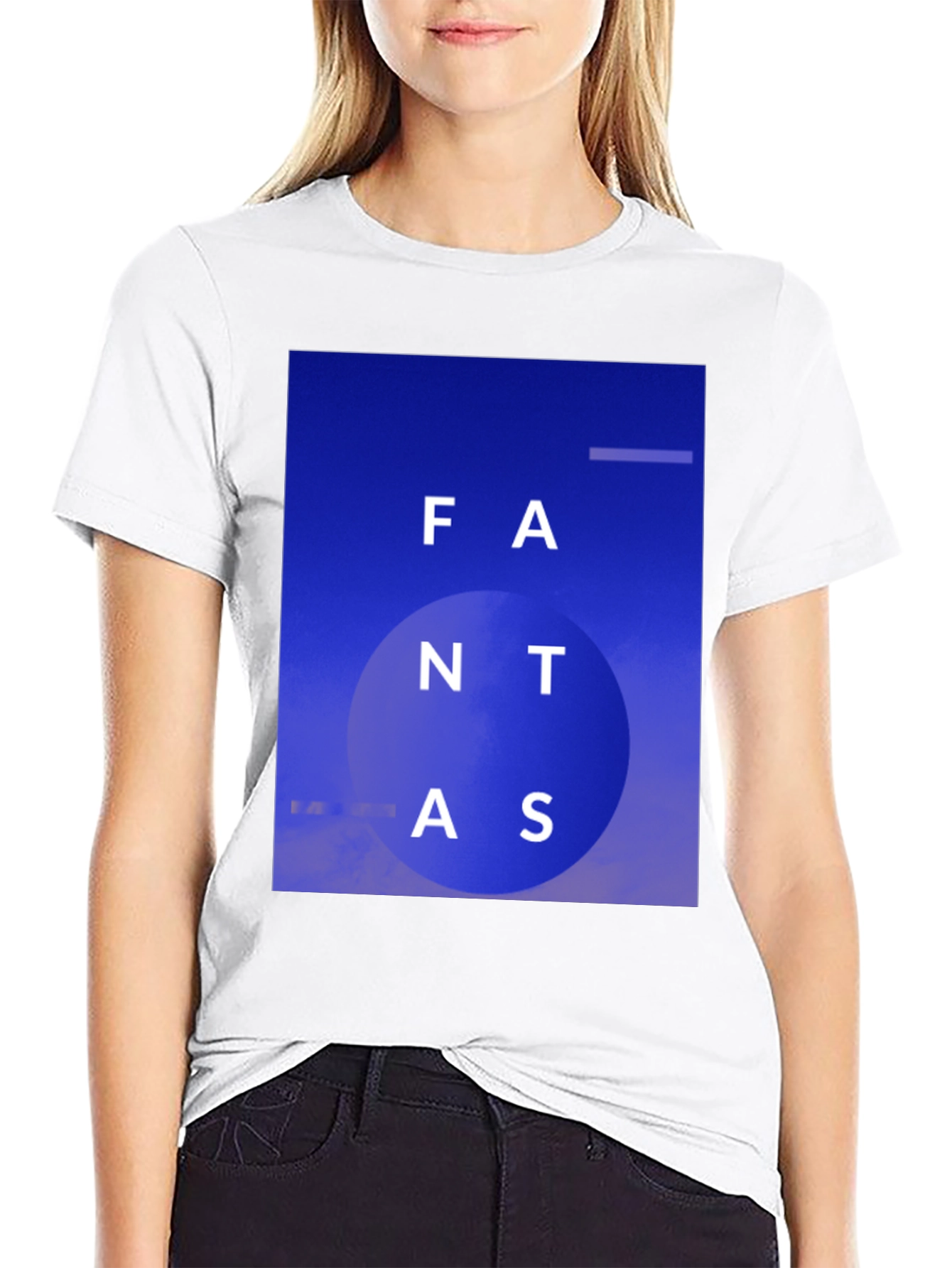 Black Fantastic Blue Graphic Tee view 9