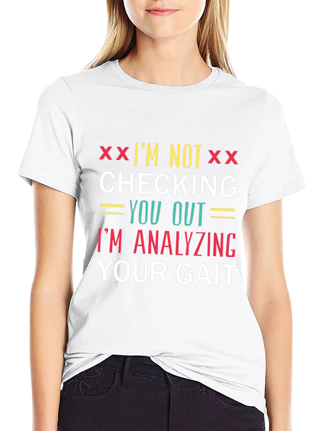 Black Analyzing Your Gait Novelty Graphic Tee - Black view 9