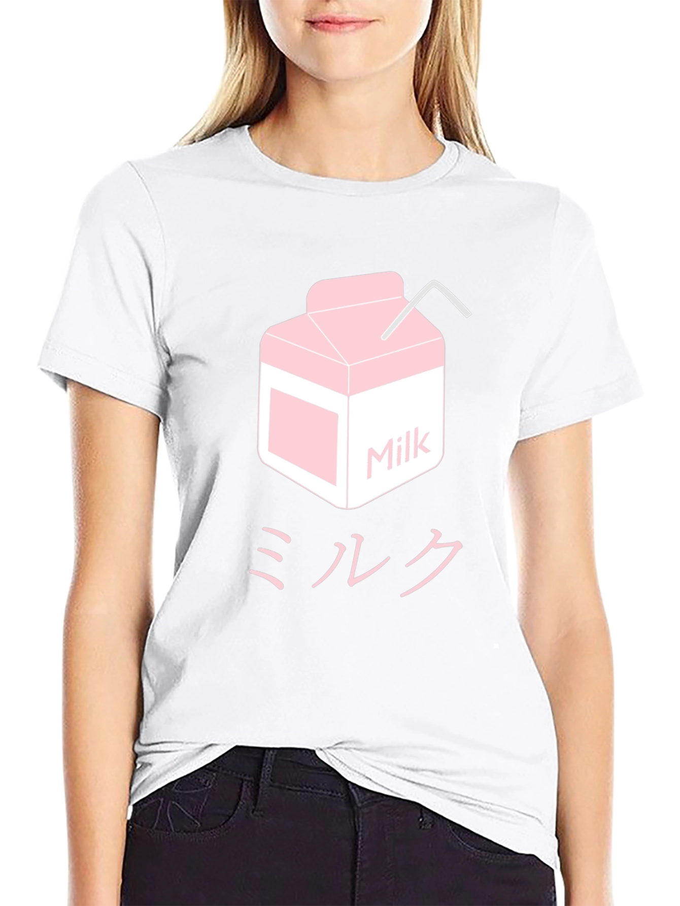 Black Pink Milk Carton Graphic Tee view 9