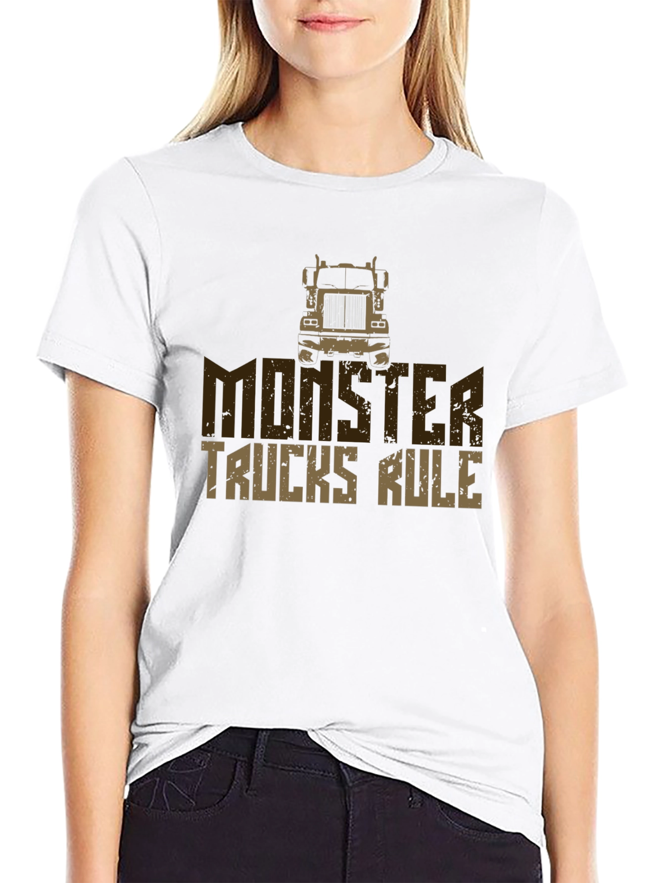 Black Monster Trucks Rule T-Shirt view 9