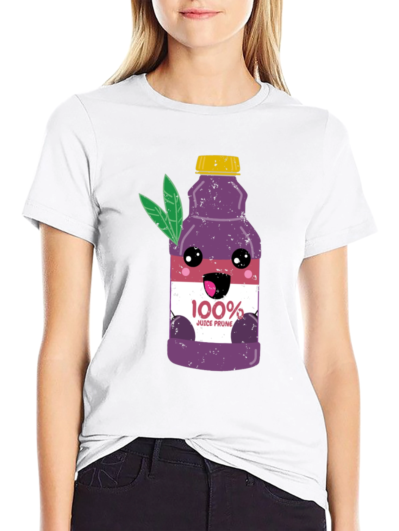 Black Prune Juice Graphic Tee - Funny Cartoon Shirt view 9