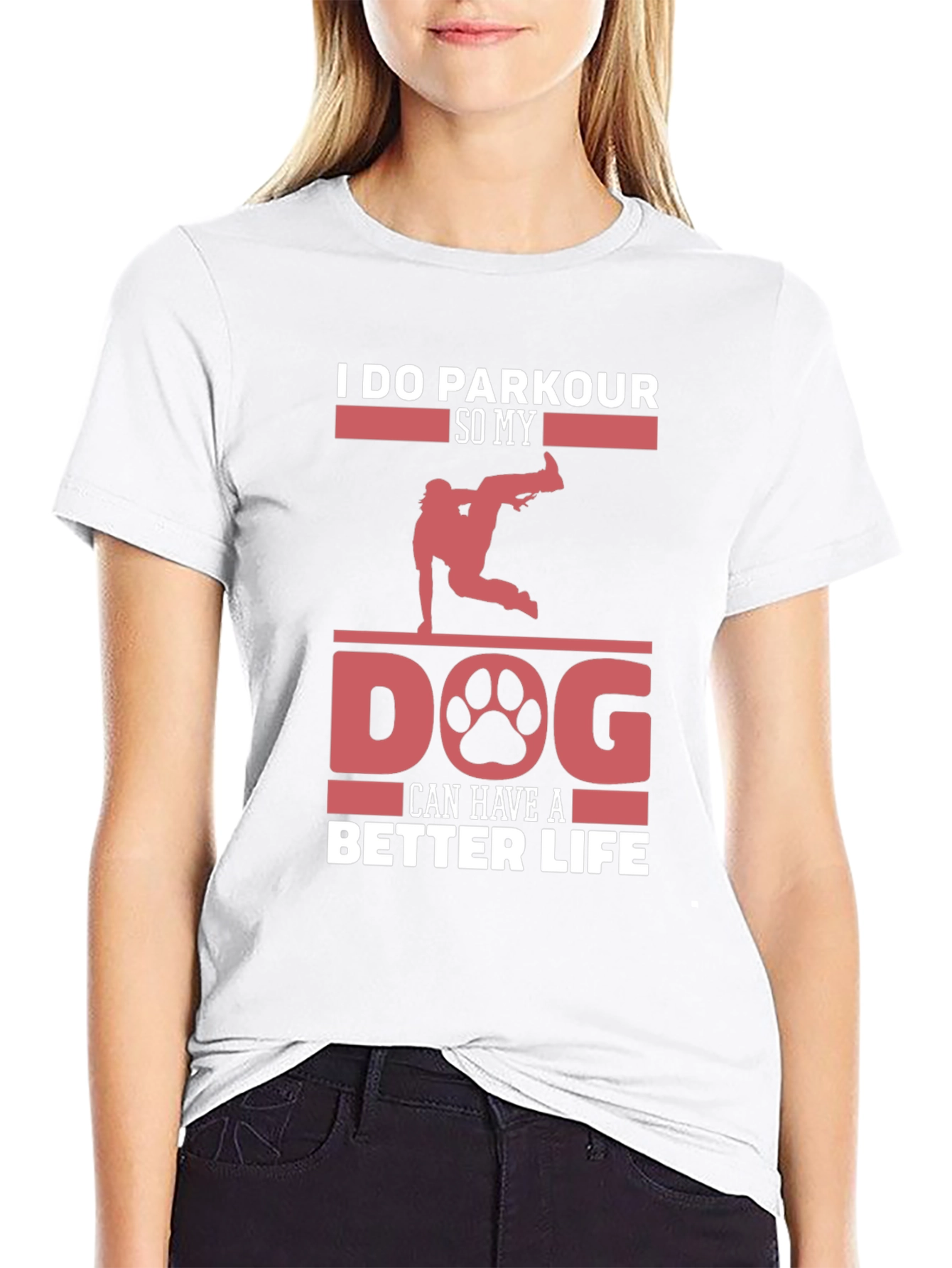 Black Parkour Dog Lover T-Shirt - Better Life Tee view 9
