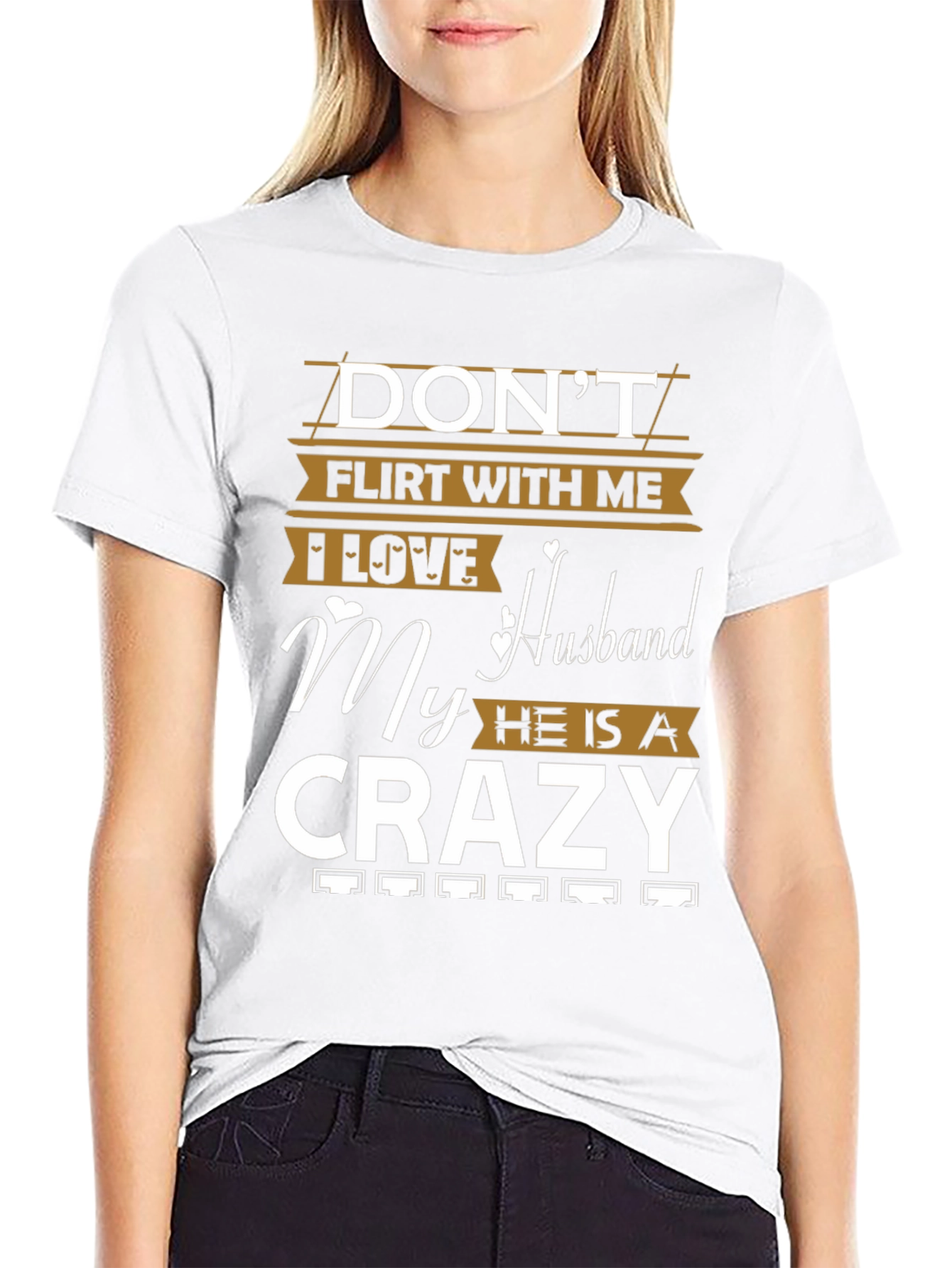 Black Don't Flirt With Me T-Shirt view 9