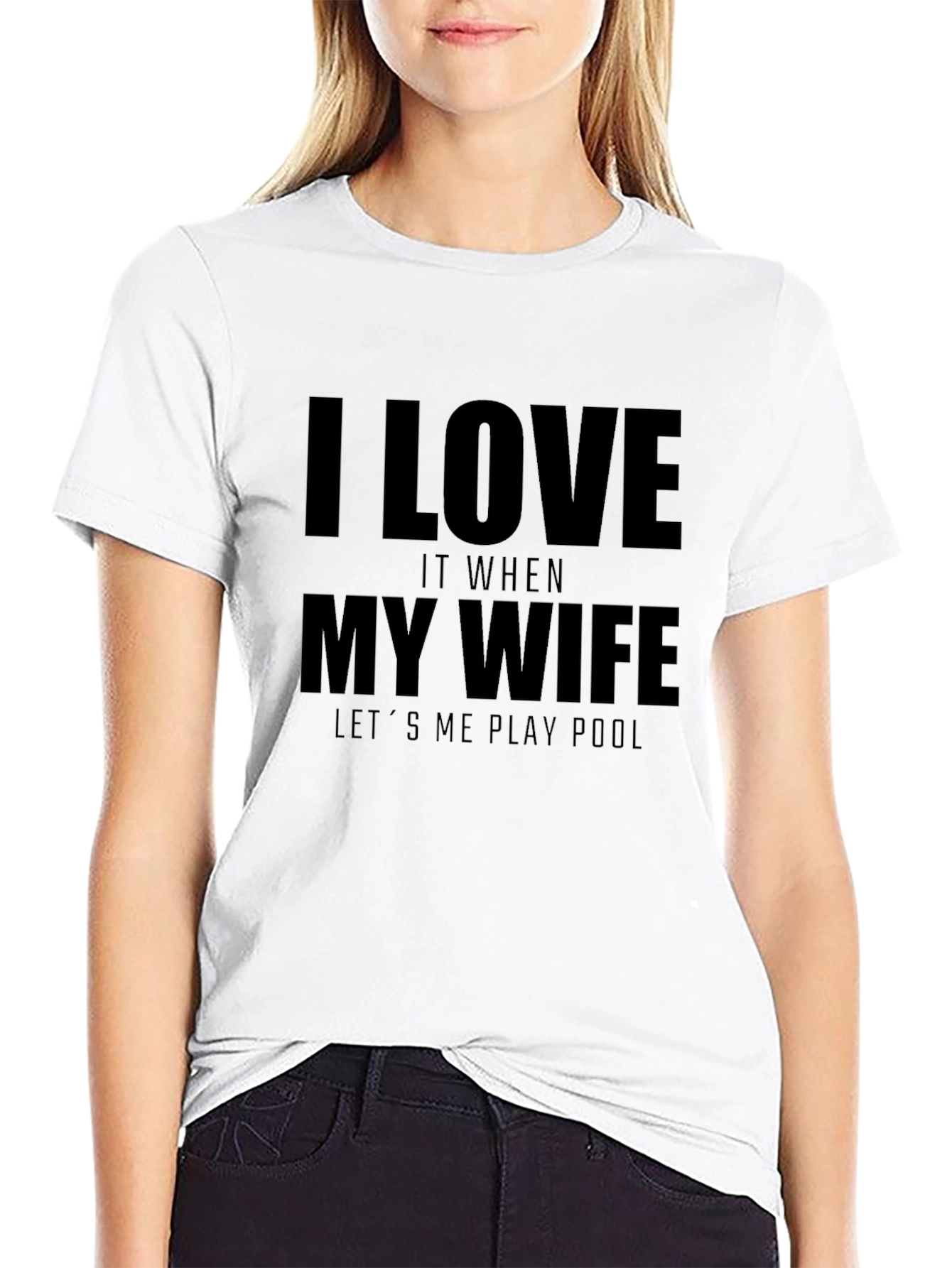 Black I Love It When My Wife Lets Me Play Pool T-Shirt view 9