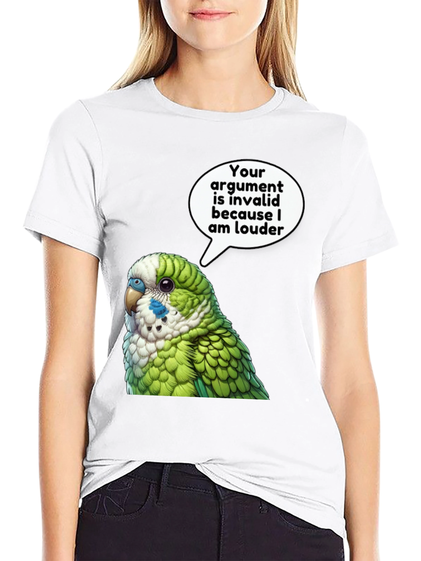 Black Parrot Loud Argument T-Shirt view 9