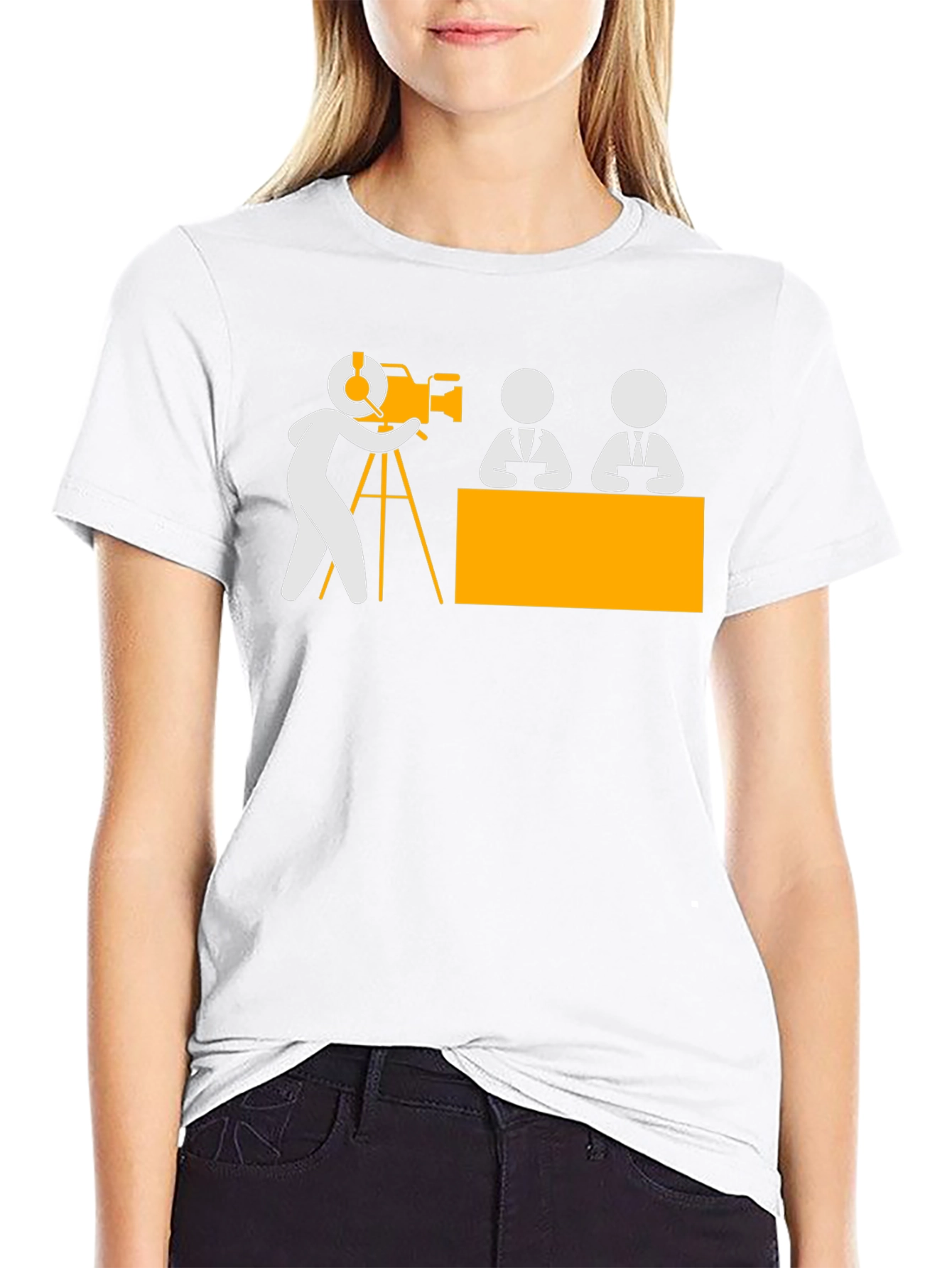 Black News Crew Black T-Shirt view 9
