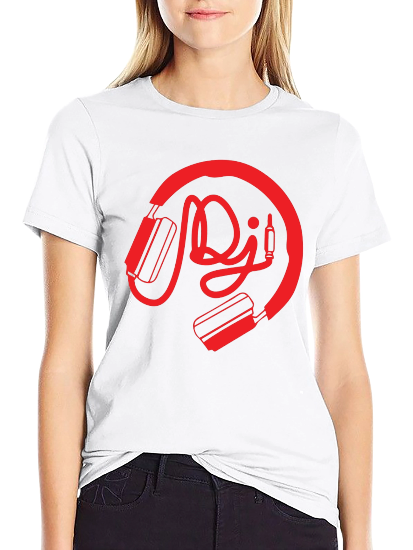 Black DJ Headphones Graphic Tee - Music Lover Shirt view 9