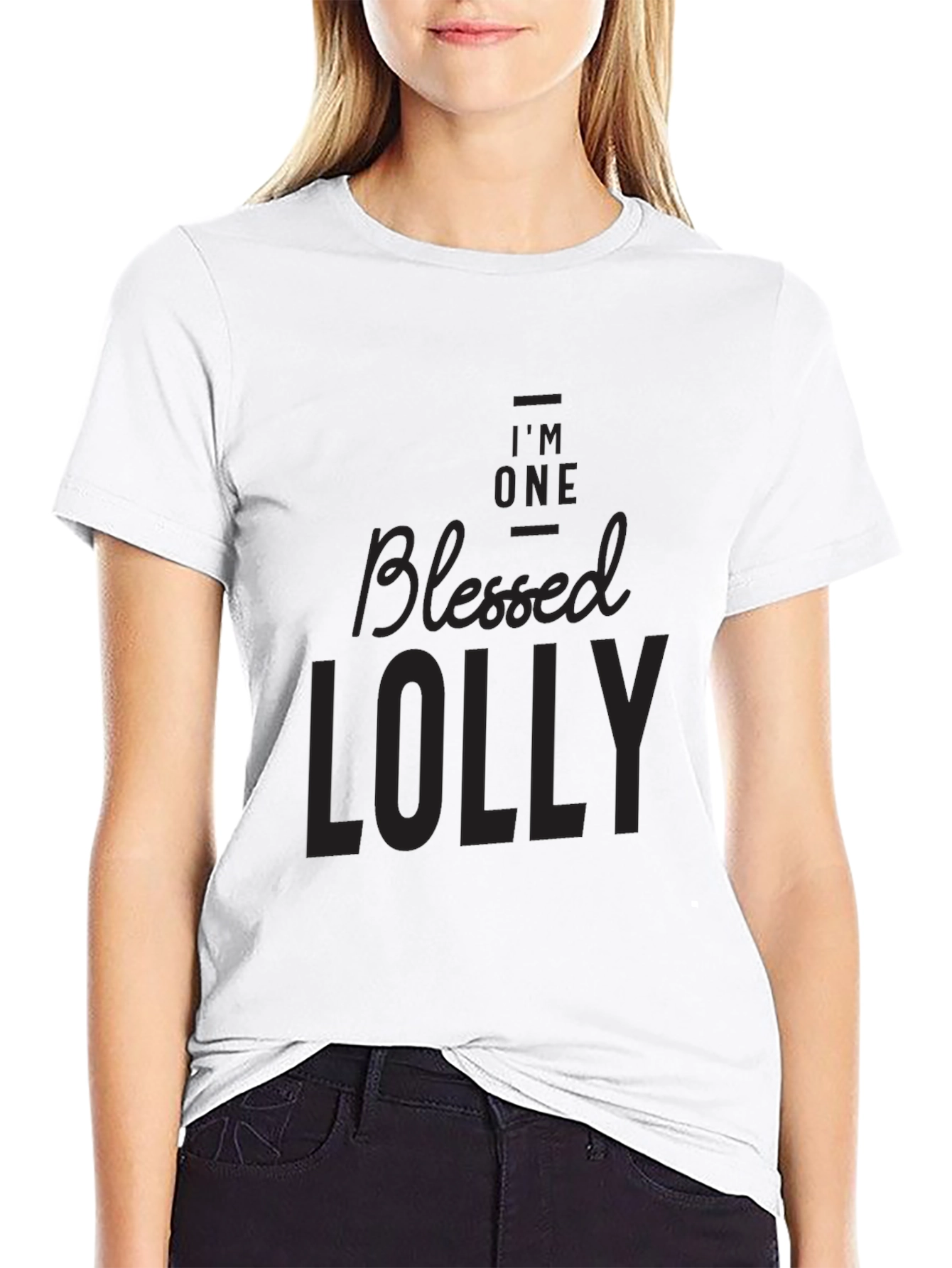 Black Blessed Lolly Black Graphic Tee view 9