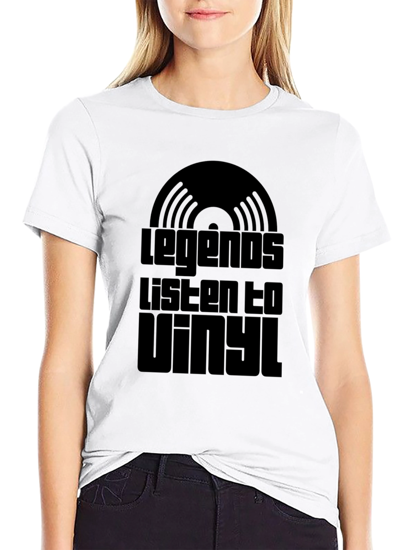 Black Legends Listen to Vinyl T-Shirt view 9