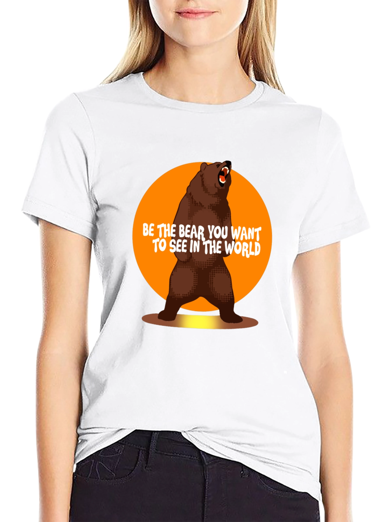 Black Be the Bear T-Shirt - Inspirational Graphic Tee view 9