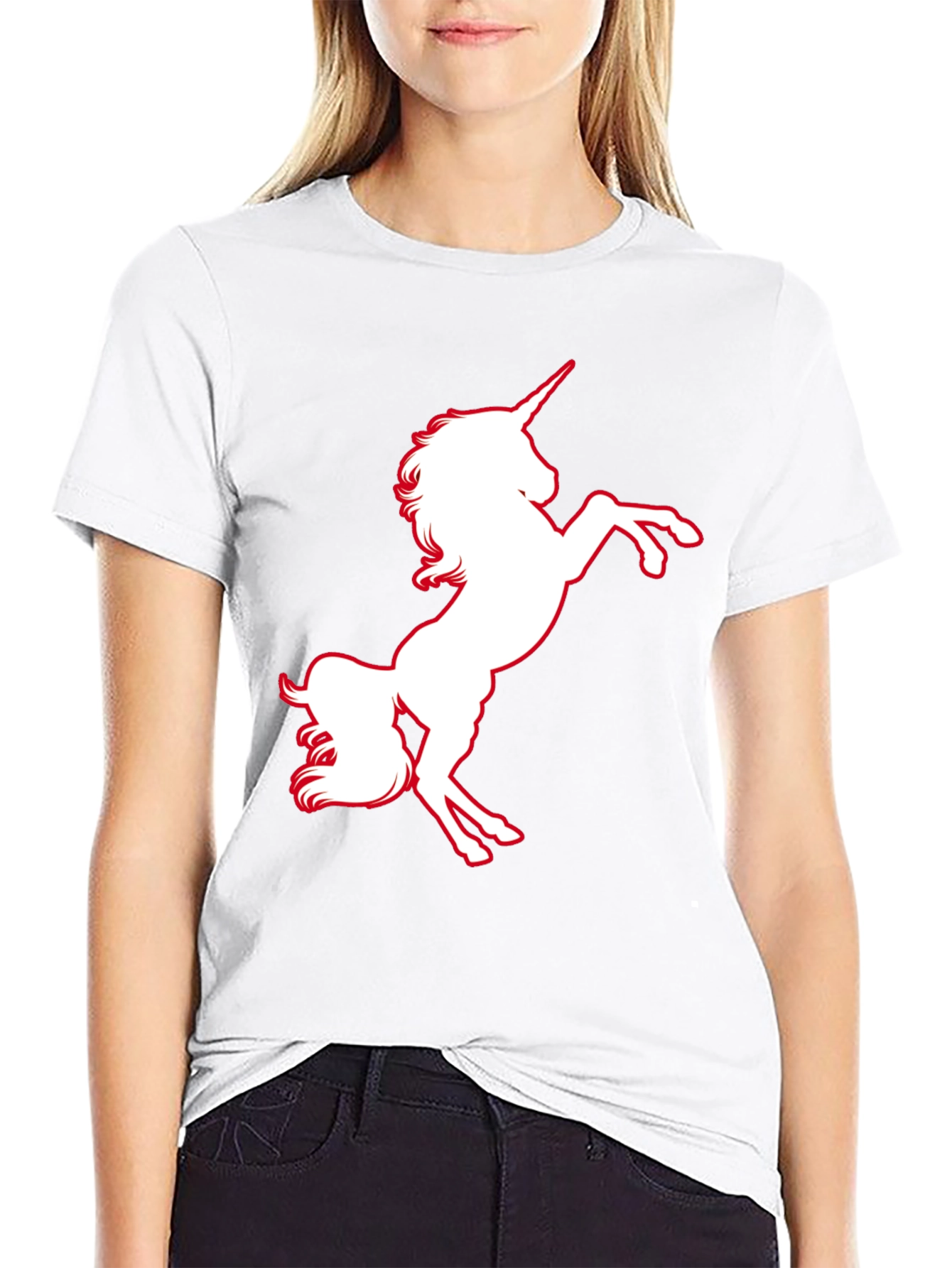 Black Unicorn Graphic T-Shirt - Black Cotton Tee view 9