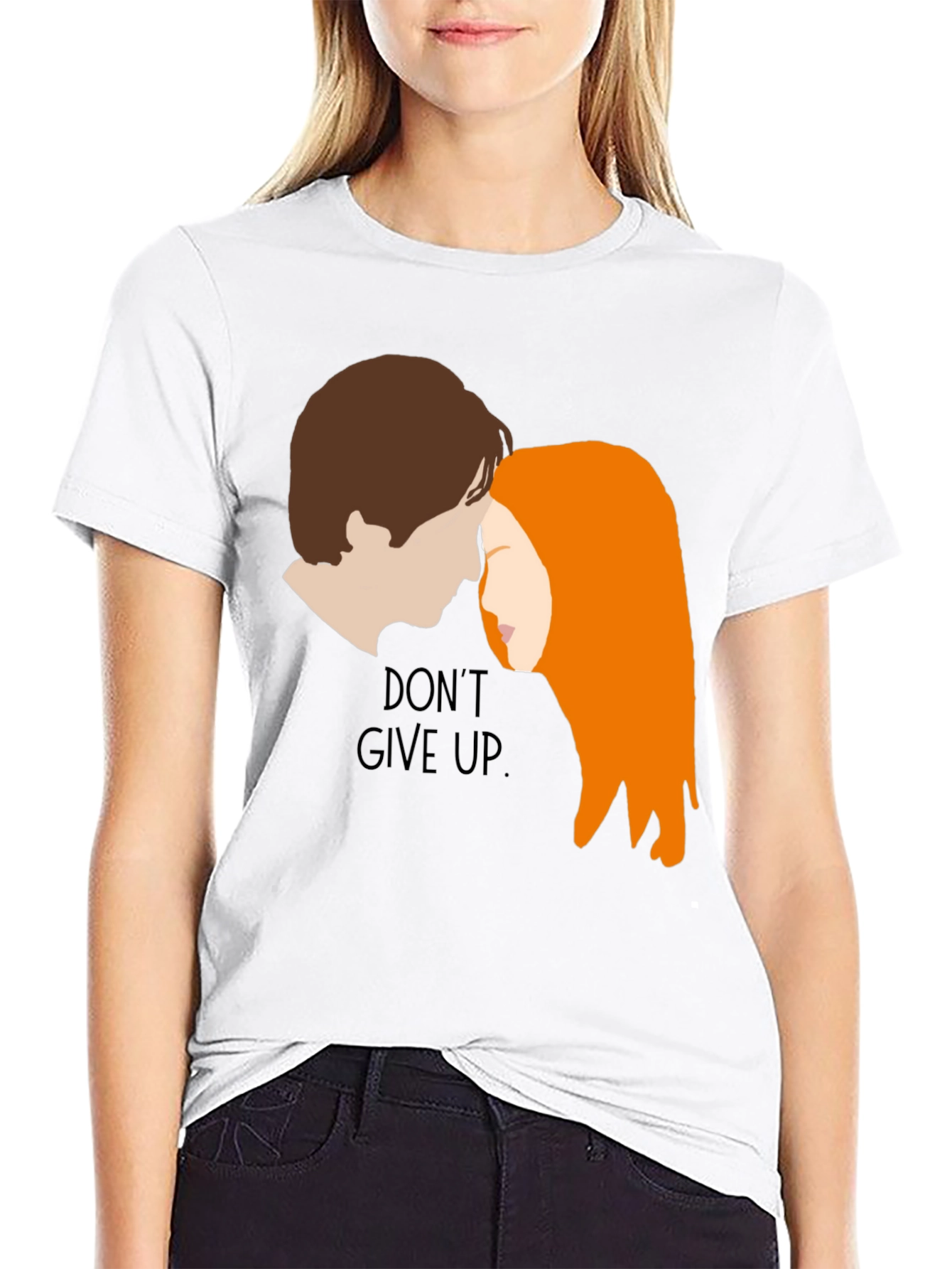 Black Don't Give Up Graphic Tee - Black T-Shirt view 9