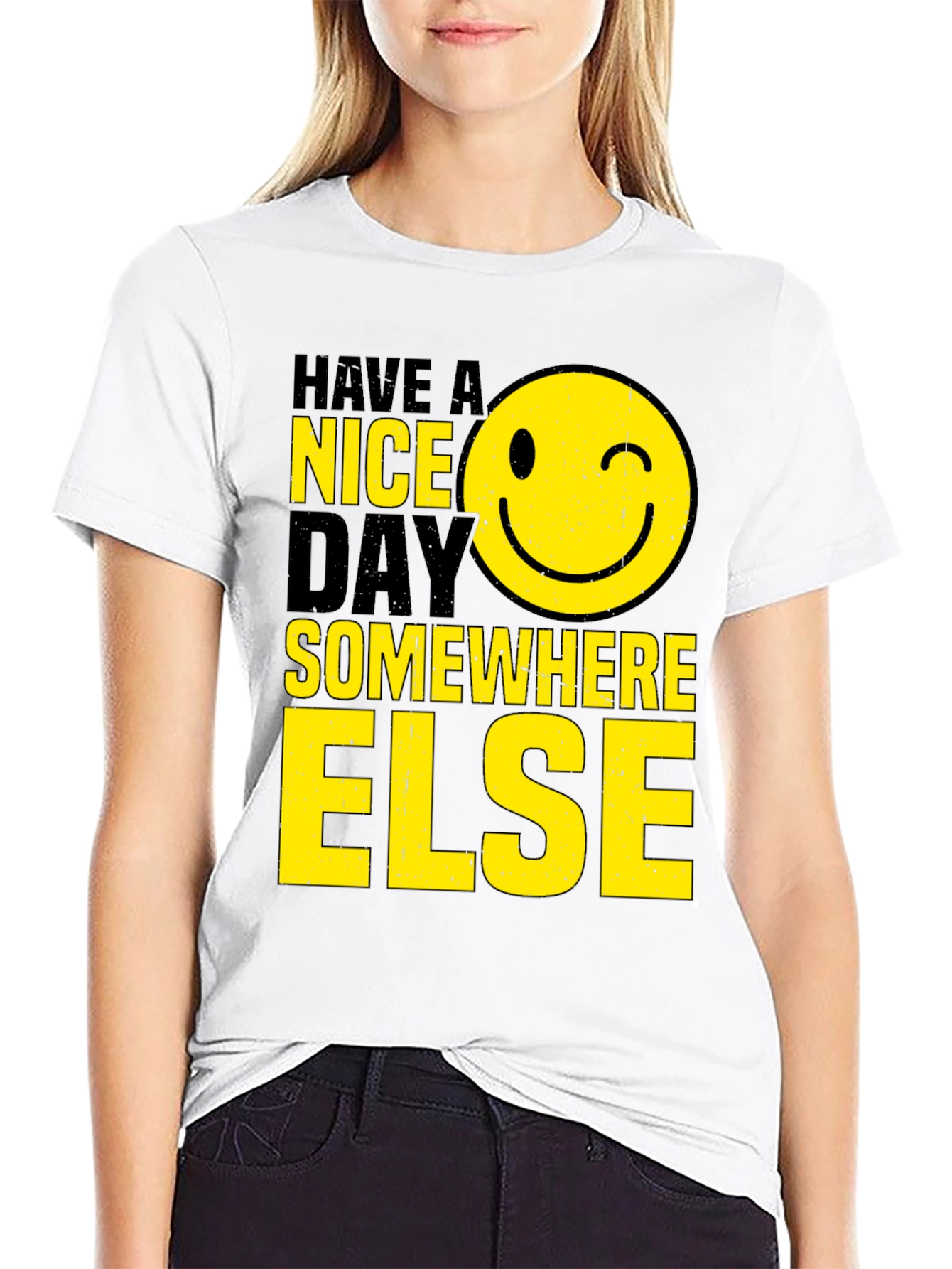 Black Have A Nice Day T-Shirt view 9