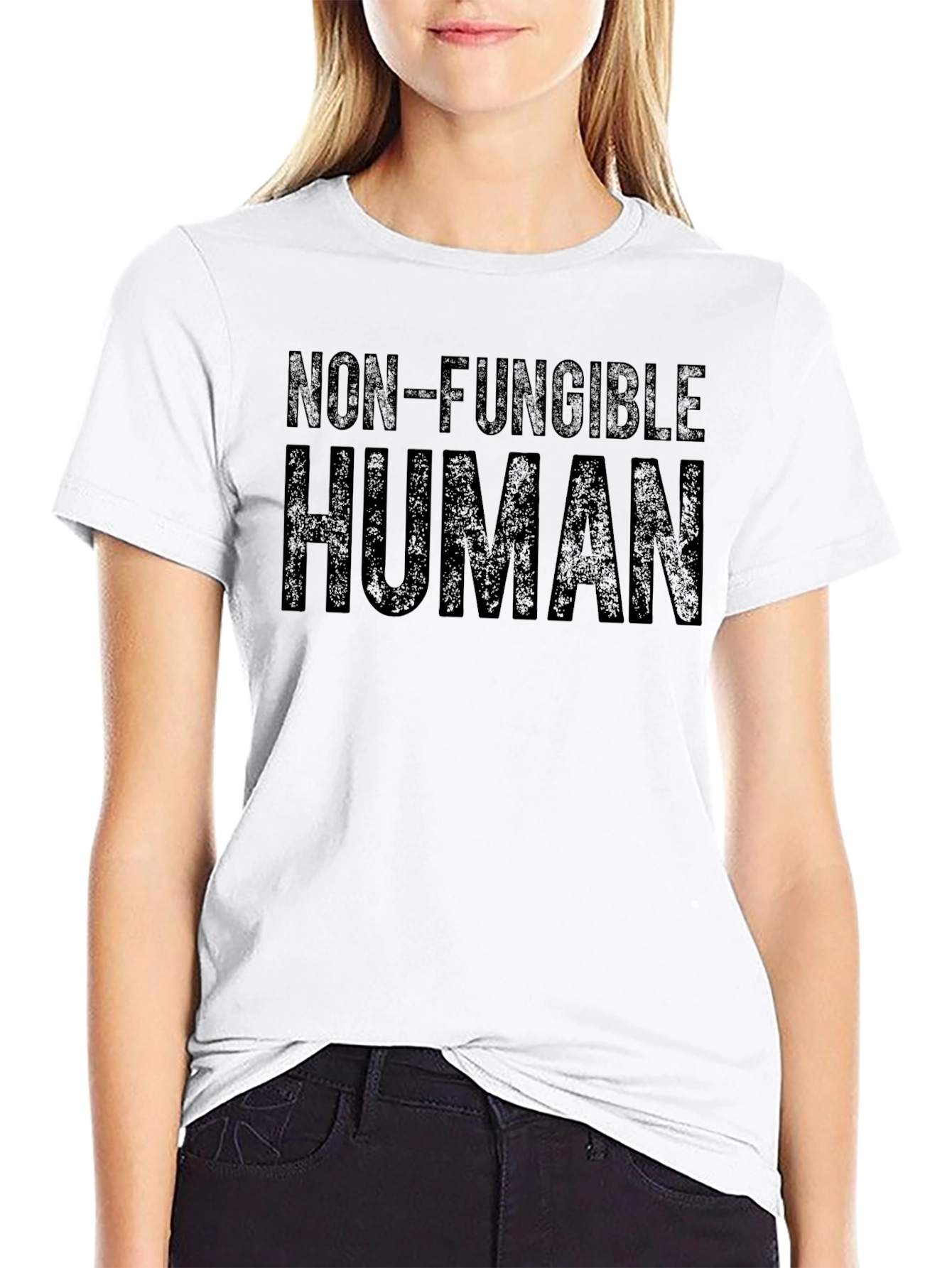 Black Non-Fungible Human Graphic Tee view 9