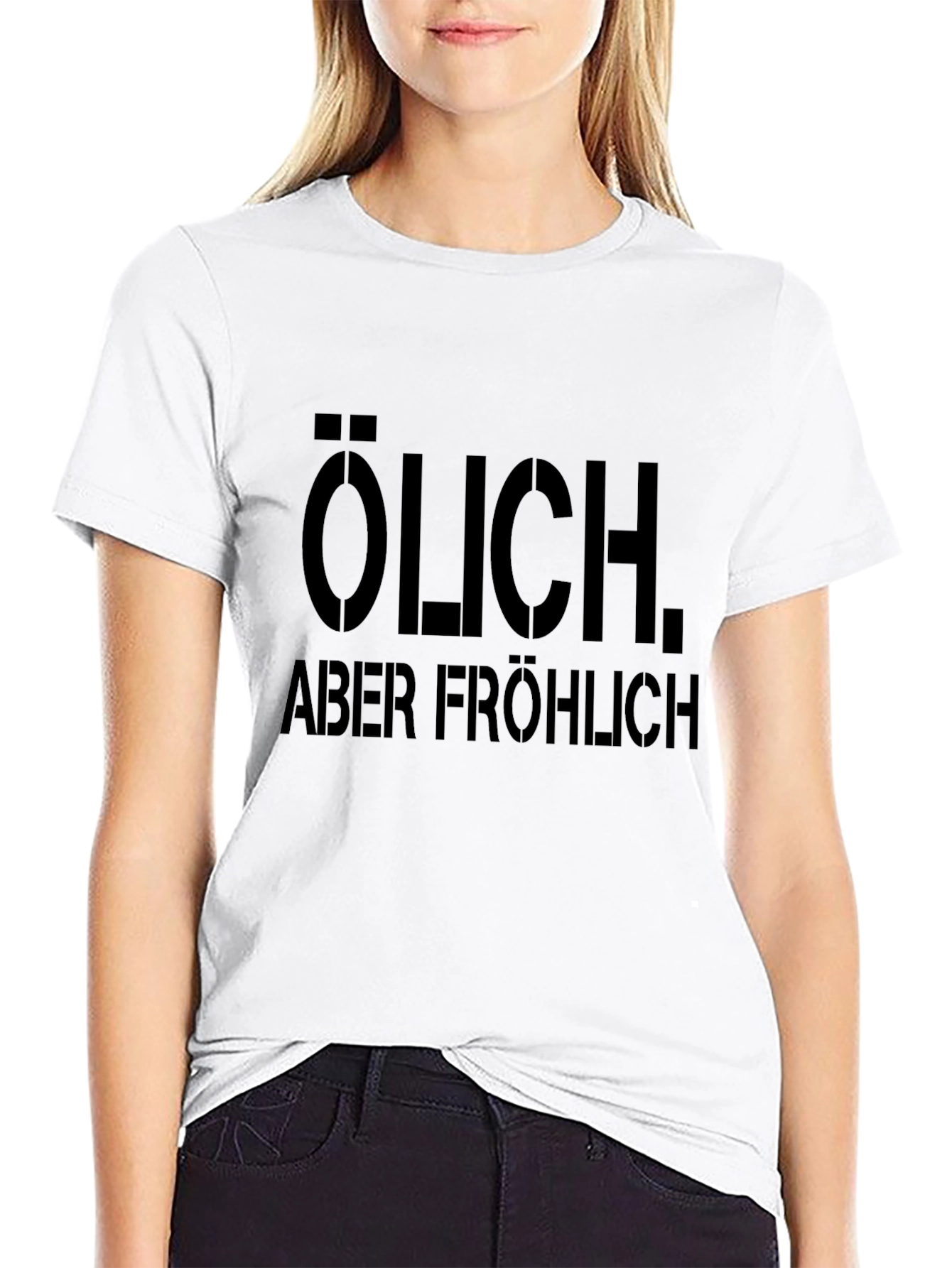 Black ÖLICH Aber Fröhlich - Black Graphic Tee view 9