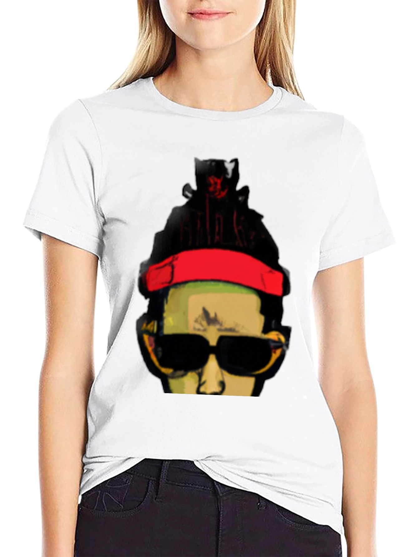 Black Cool Graphic Print Black T-Shirt view 9