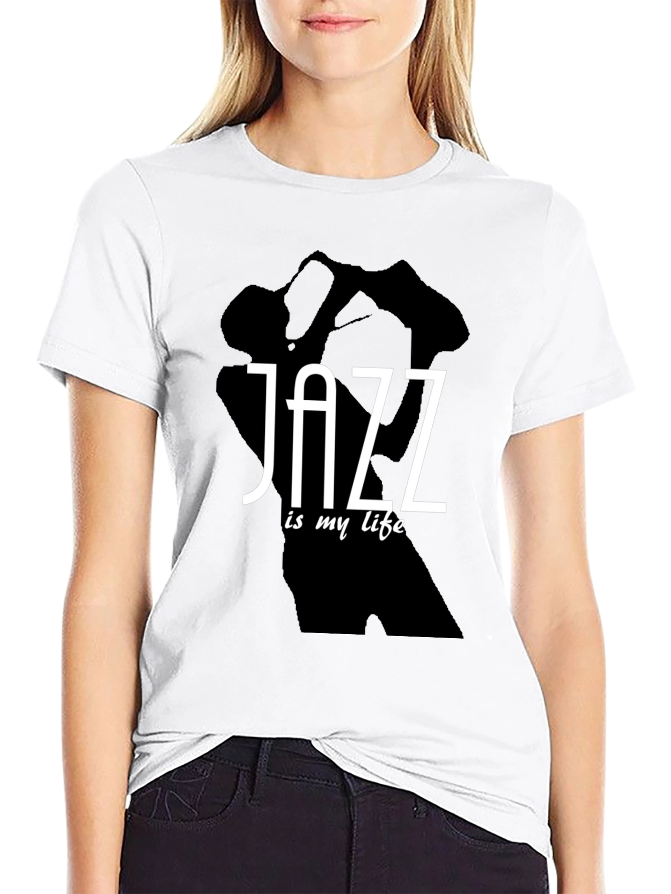 Black Jazz Is My Life T-Shirt - Black Graphic Tee view 9
