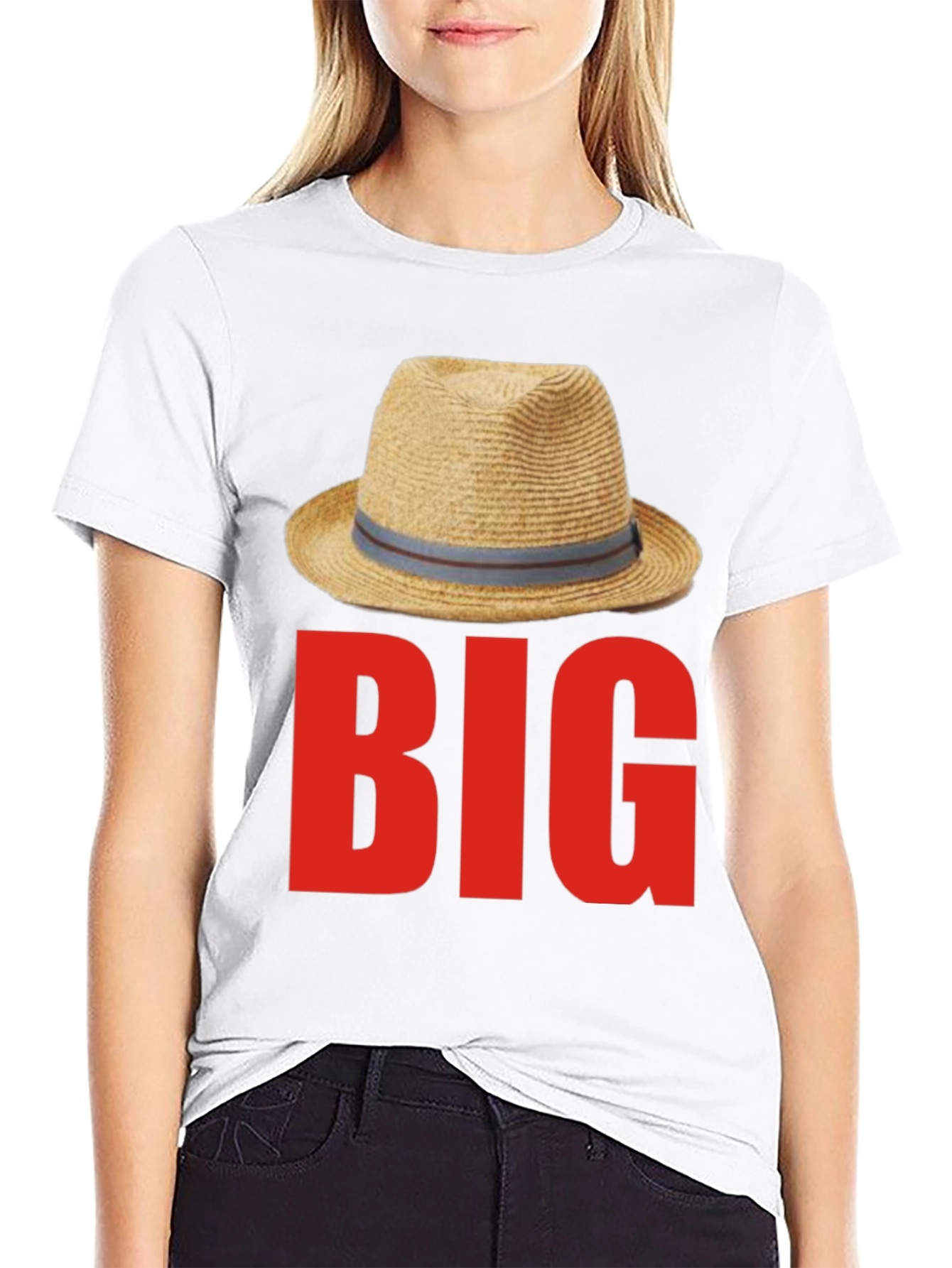 Black Big Hat Graphic T-Shirt - Bold Statement Tee view 9