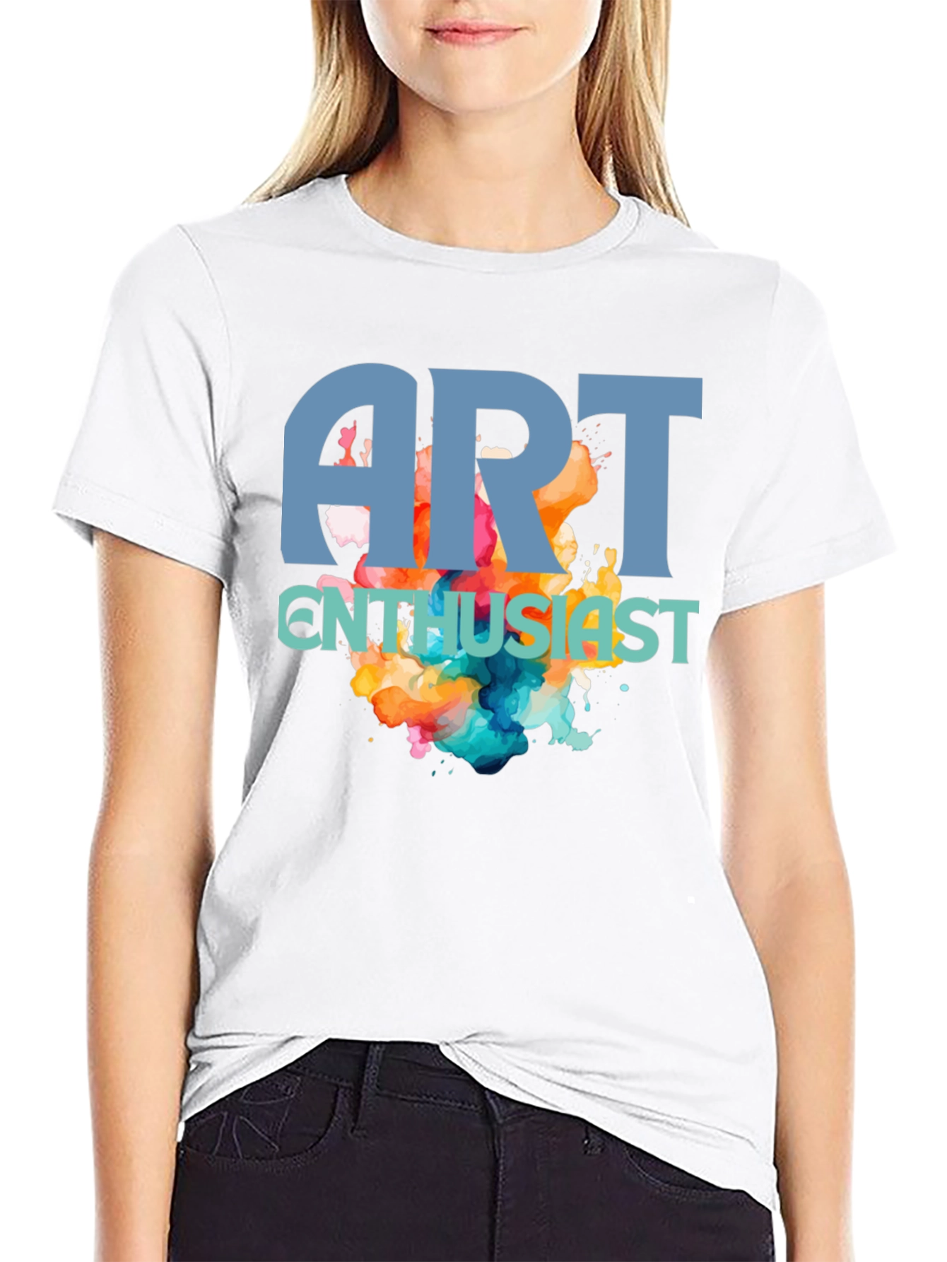Black Art Enthusiast T-Shirt - Artistic Design view 9