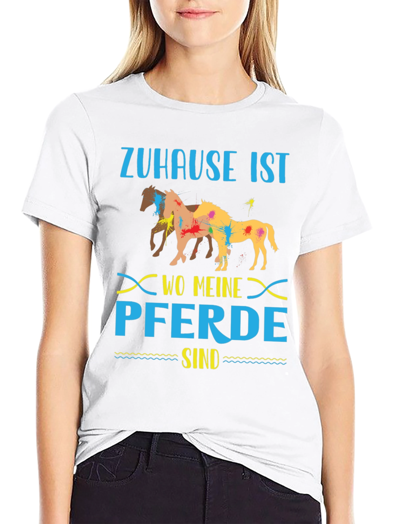 Black Zuhause Ist Wo Meine Pferde Sind T-Shirt view 9