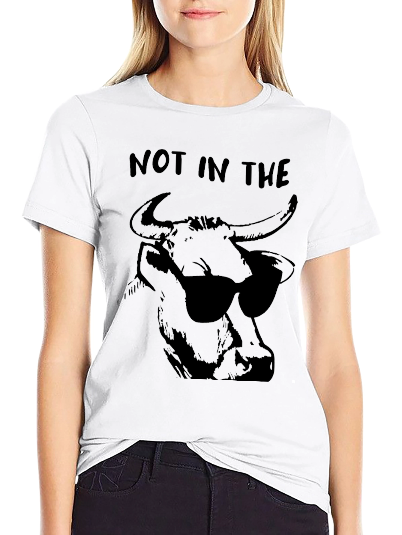 Black Cool Bull Graphic T-Shirt - Not in the Mood Tee view 9