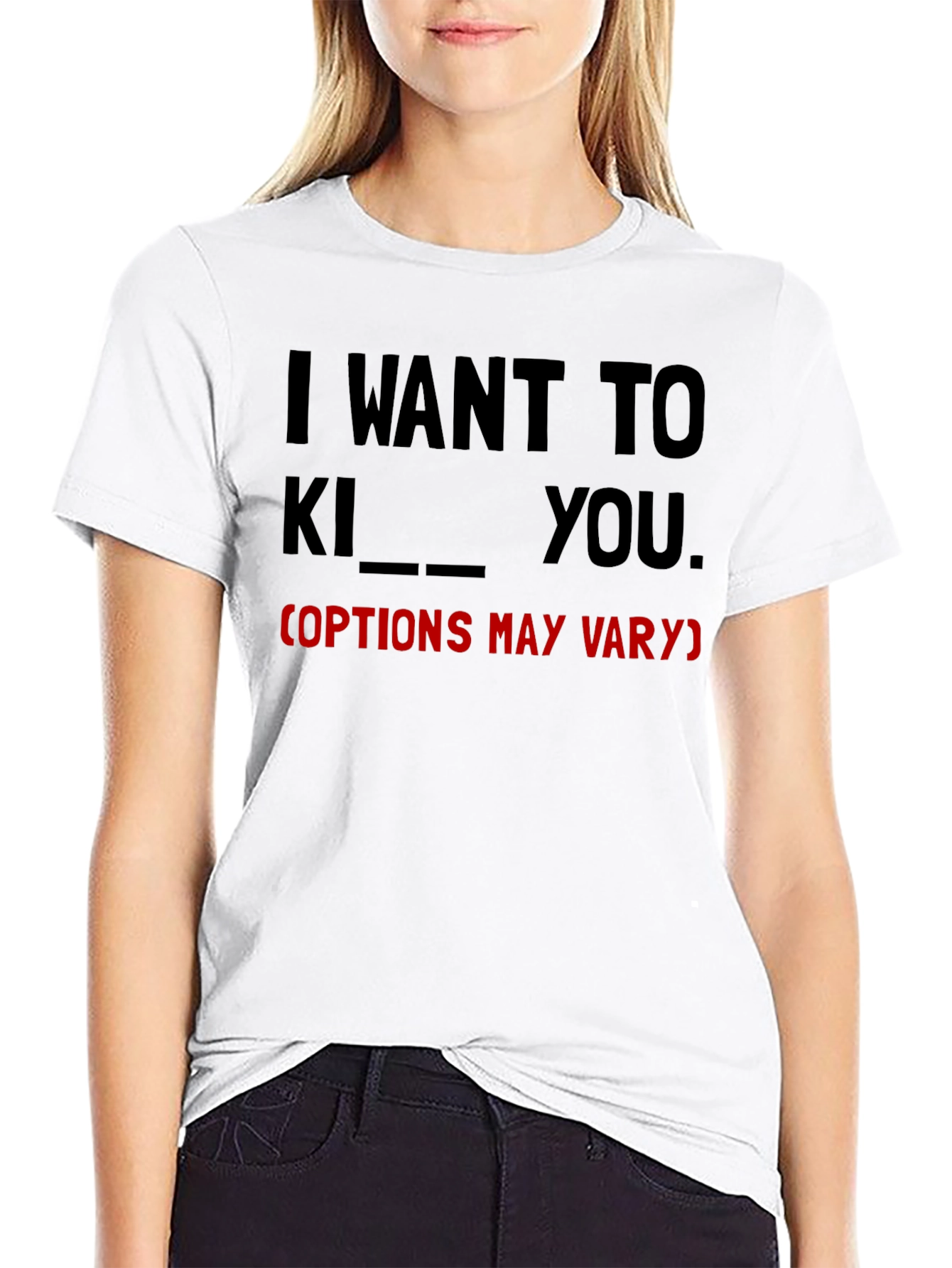 Black I Want To... Funny Graphic Tee view 9